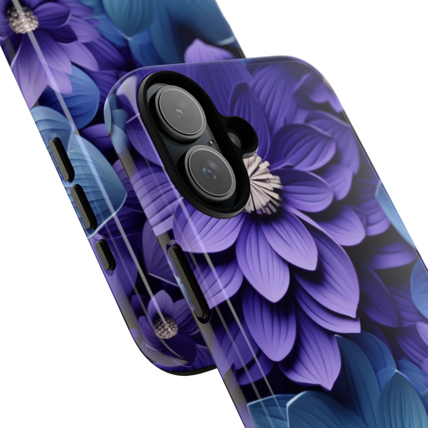 Royal Blue Floral Phone Case – Elegant & Luxurious Design