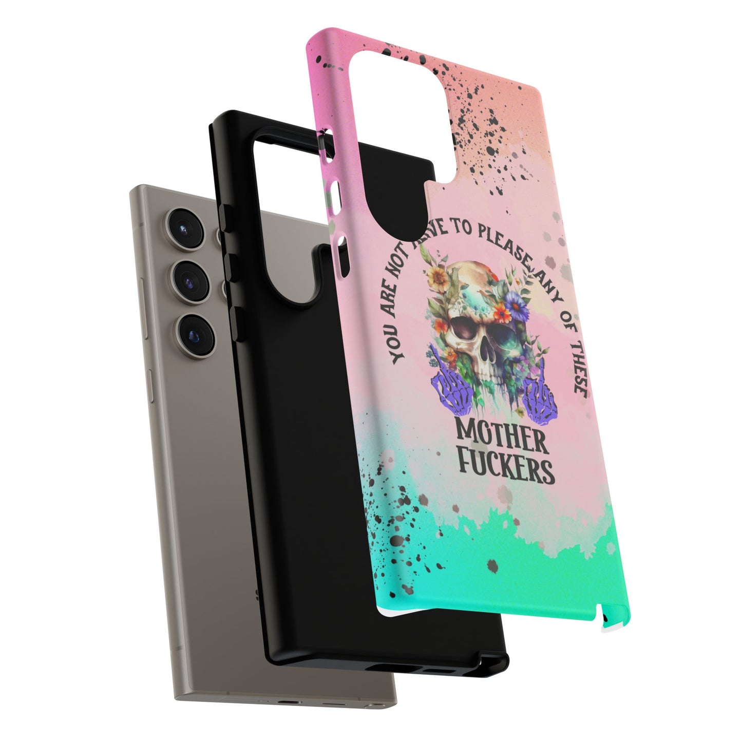 You Are Not Alive to Please Anyone Floral Skull Phone Case Perfect for iPhone, Samsung & Google Pixel, Funny Gift