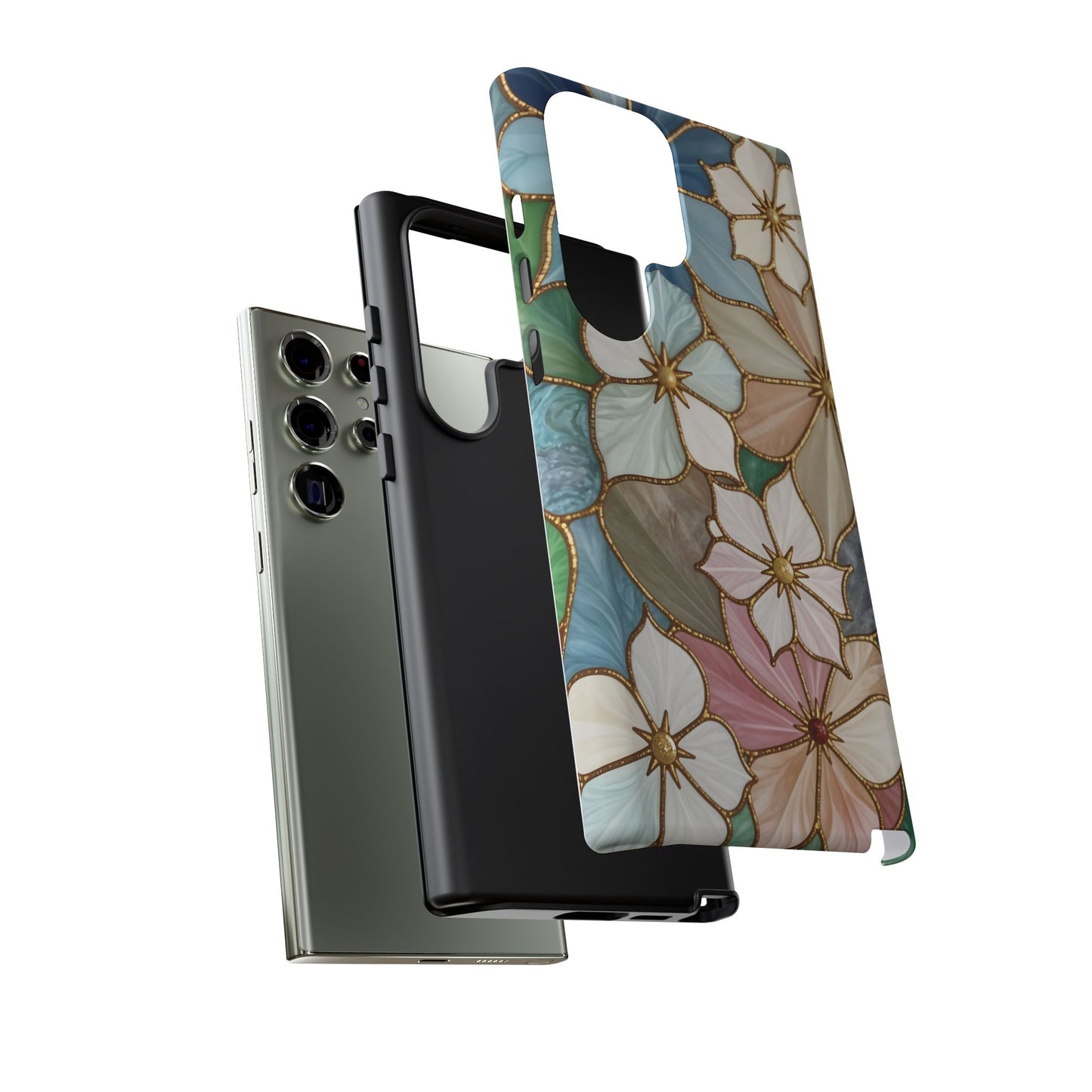 Floral Symphony: Stained Glass Elegance