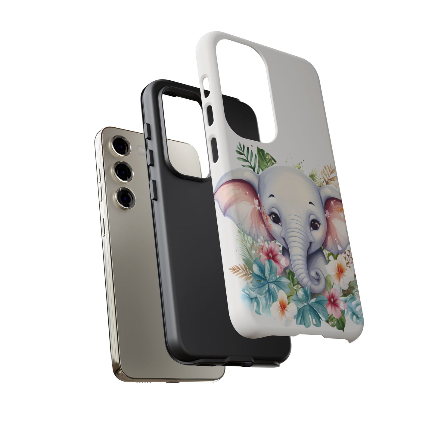 Adorable Baby Elephant Mobile Cover – Floral Fantasy Art