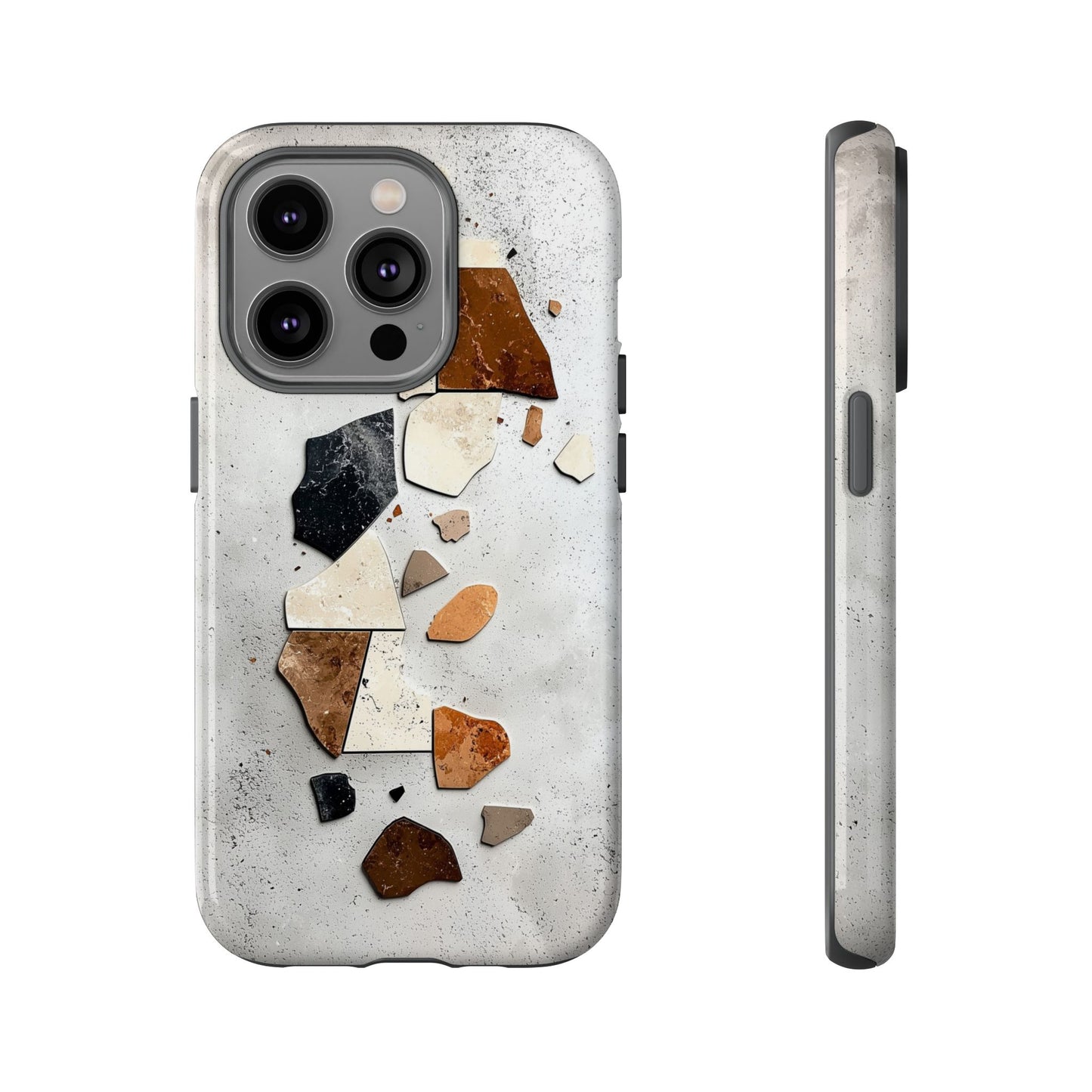 Modern Terrazzo Fragments Phone Case β Earthy & Minimalist for iPhone, google Pixel & Samsung