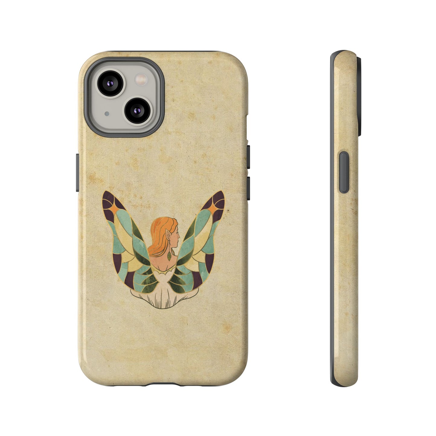 Minimal Vintage Butterfly Woman Phone Case – Aesthetic Retro Art for iPhone, Samsung & Google Pixel