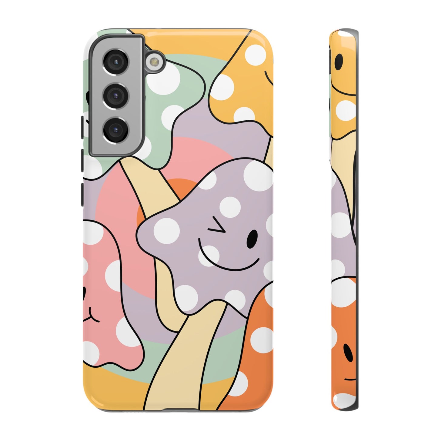 Retro Smiley Mushroom Phone Case β Cute 70s Aesthetic for iPhone, Samsung & Google Pixel