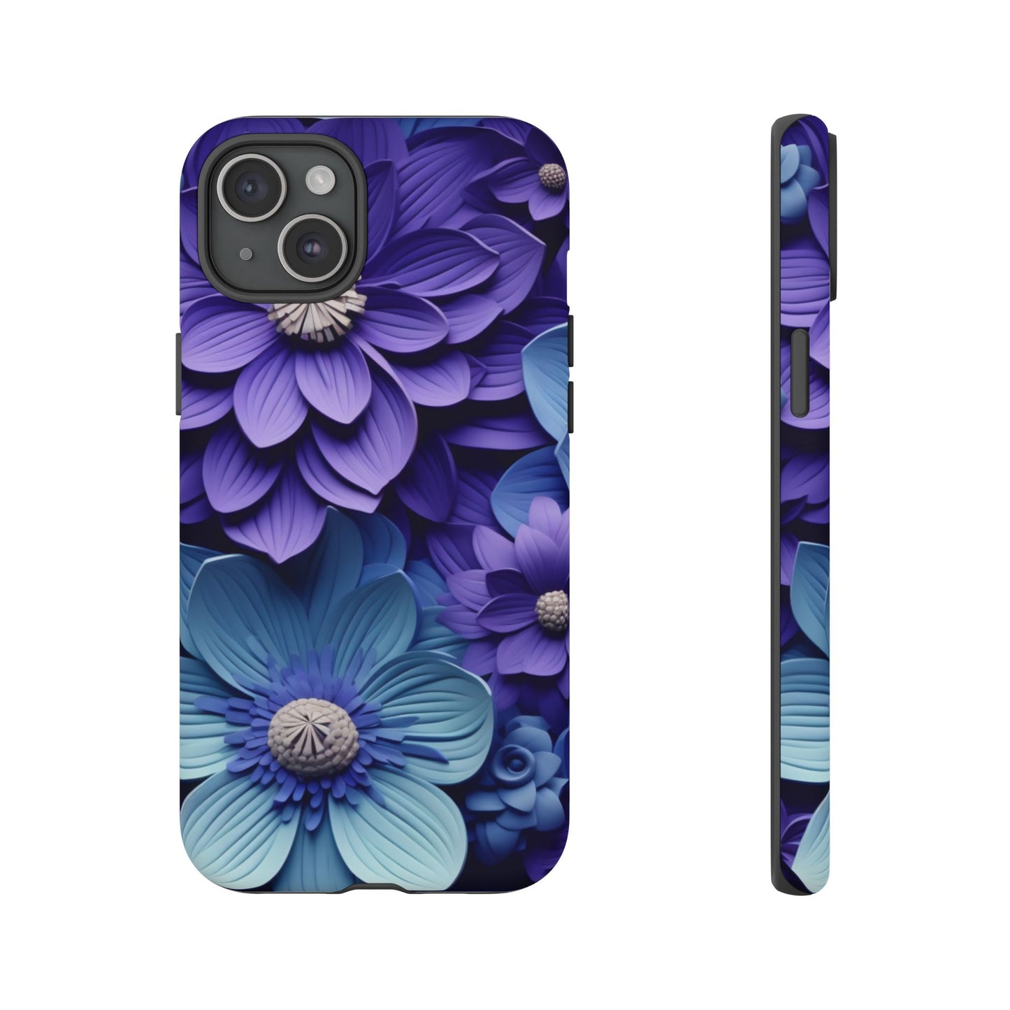 Royal Blue Floral Phone Case – Elegant & Luxurious Design