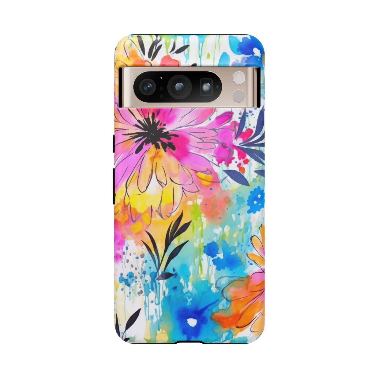 Abstract Watercolor Bloom Phone Case – Expressive & Vibrant
