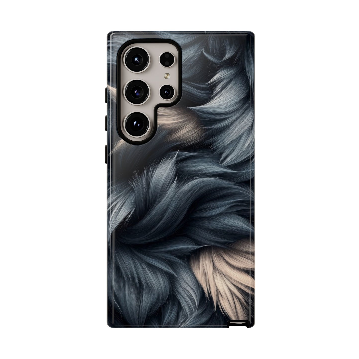 Midnight Wolf β Deep Silver & Purple Fur Phone Case for iPhone, Pixel & Samsung