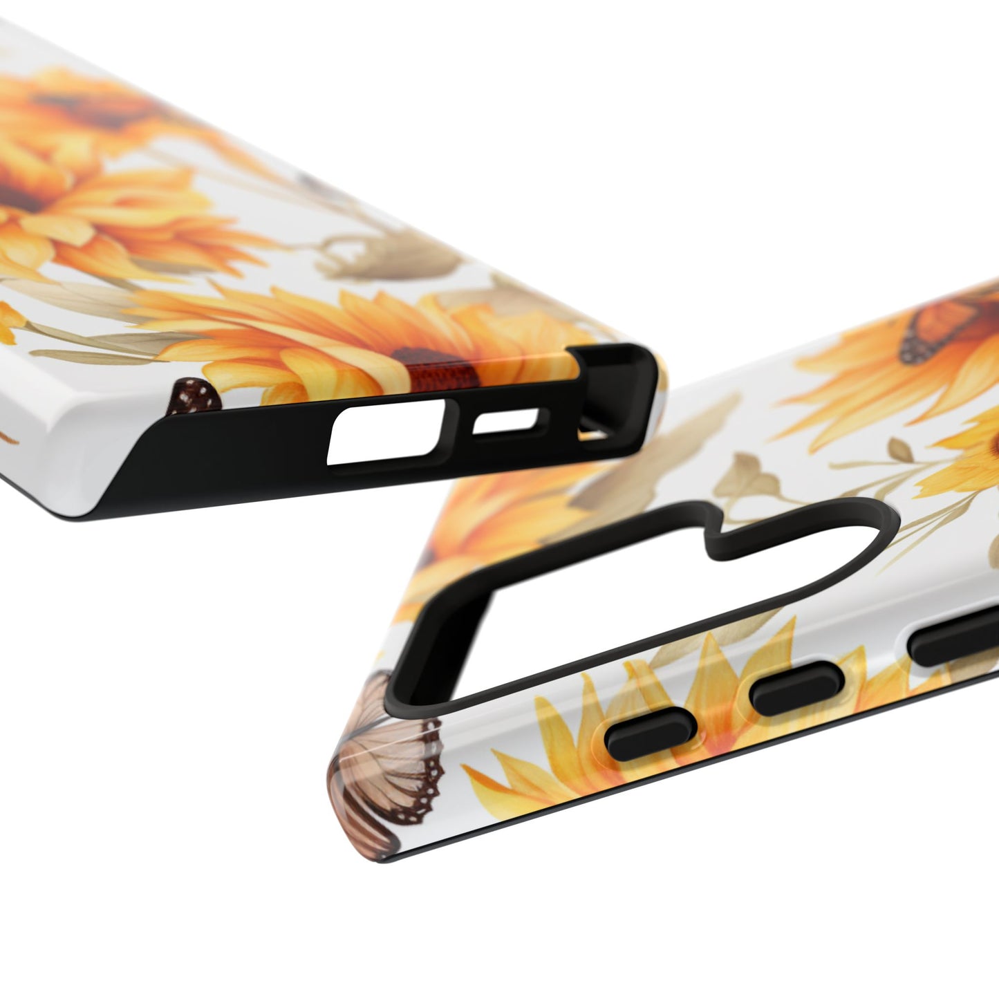 Sunflower & Butterfly Aesthetic Mobile Case – Bright & Nature-Inspired