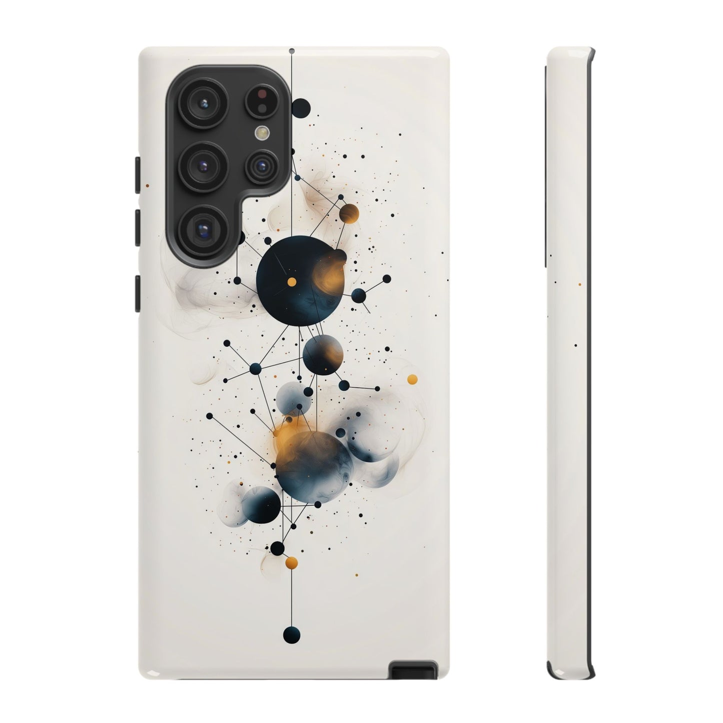 Cosmic Connect – Orbital Geometry Abstract Phone Case for iPhone, Google Pixel, Samsung