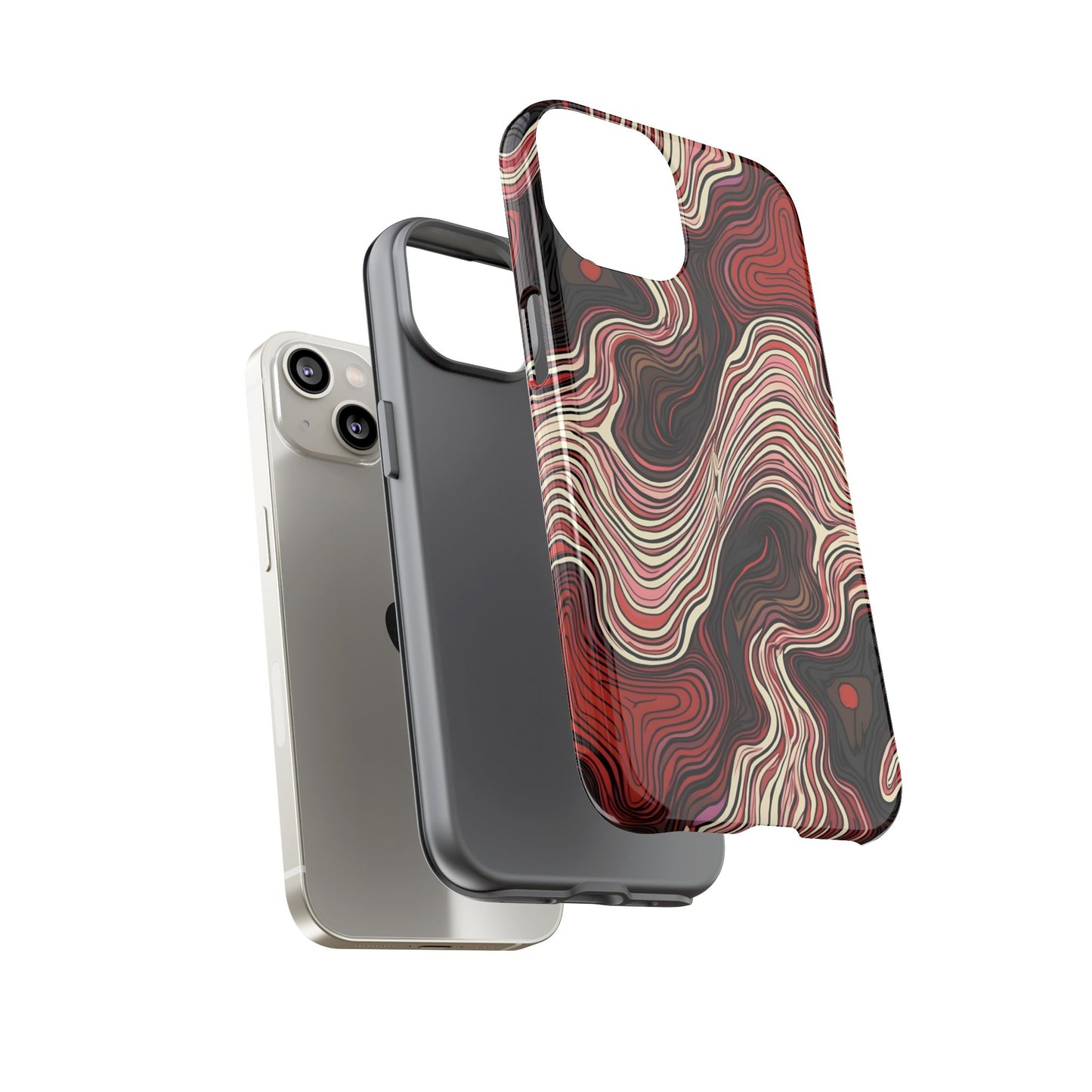 Abstract wavy illusion with swirling lines | Pattern Design