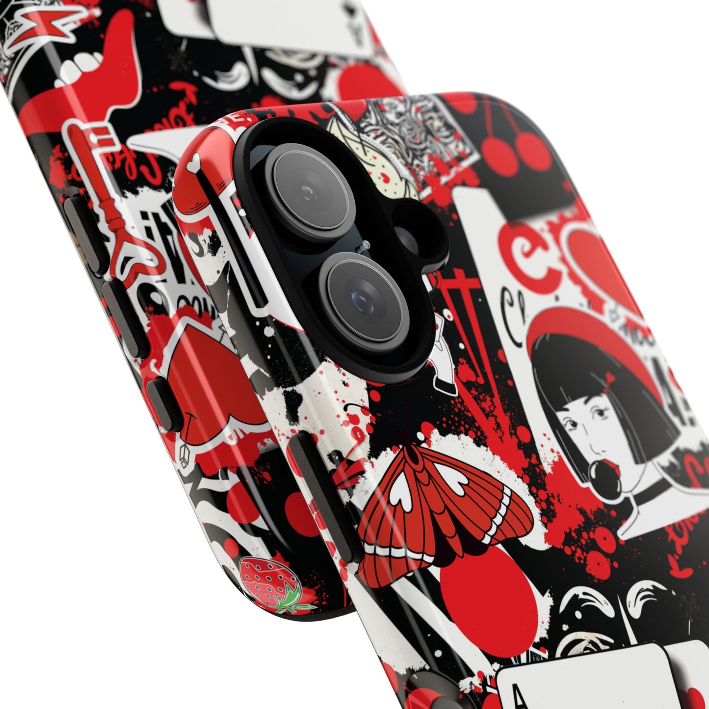 Bold Red & Black Ace Card Phone Case