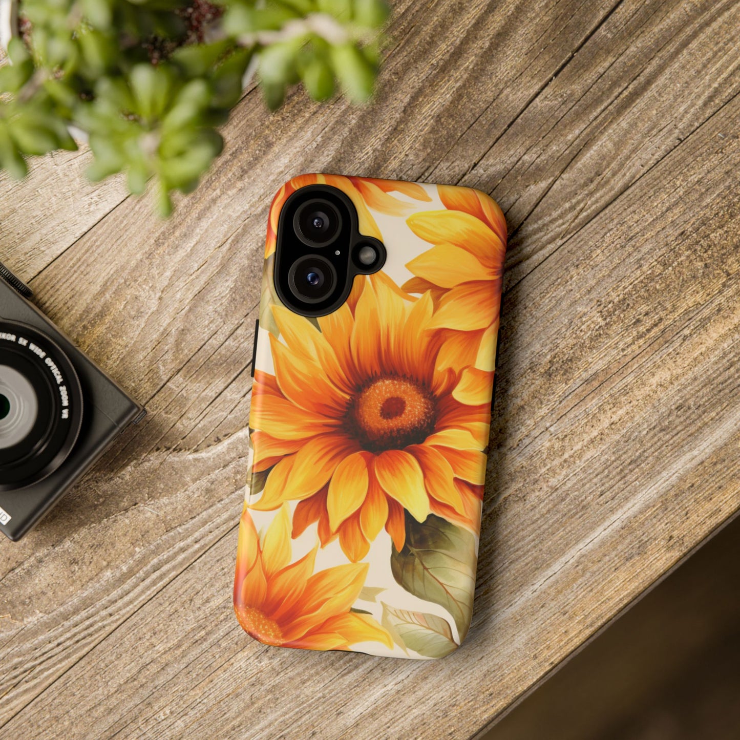 Golden Sunflower Glow Mobile Case – Radiant & Elegant