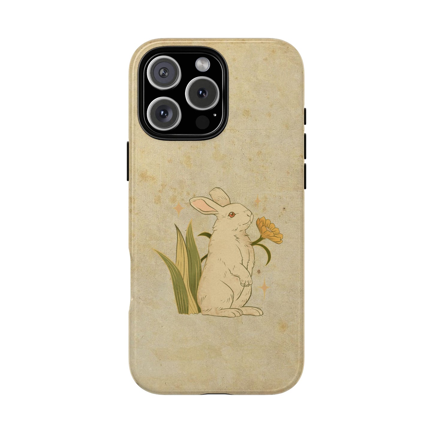 Minimal Vintage Rabbit Phone Case β Aesthetic Beige Bunny Cover for iPhone, Samsung & Pixel