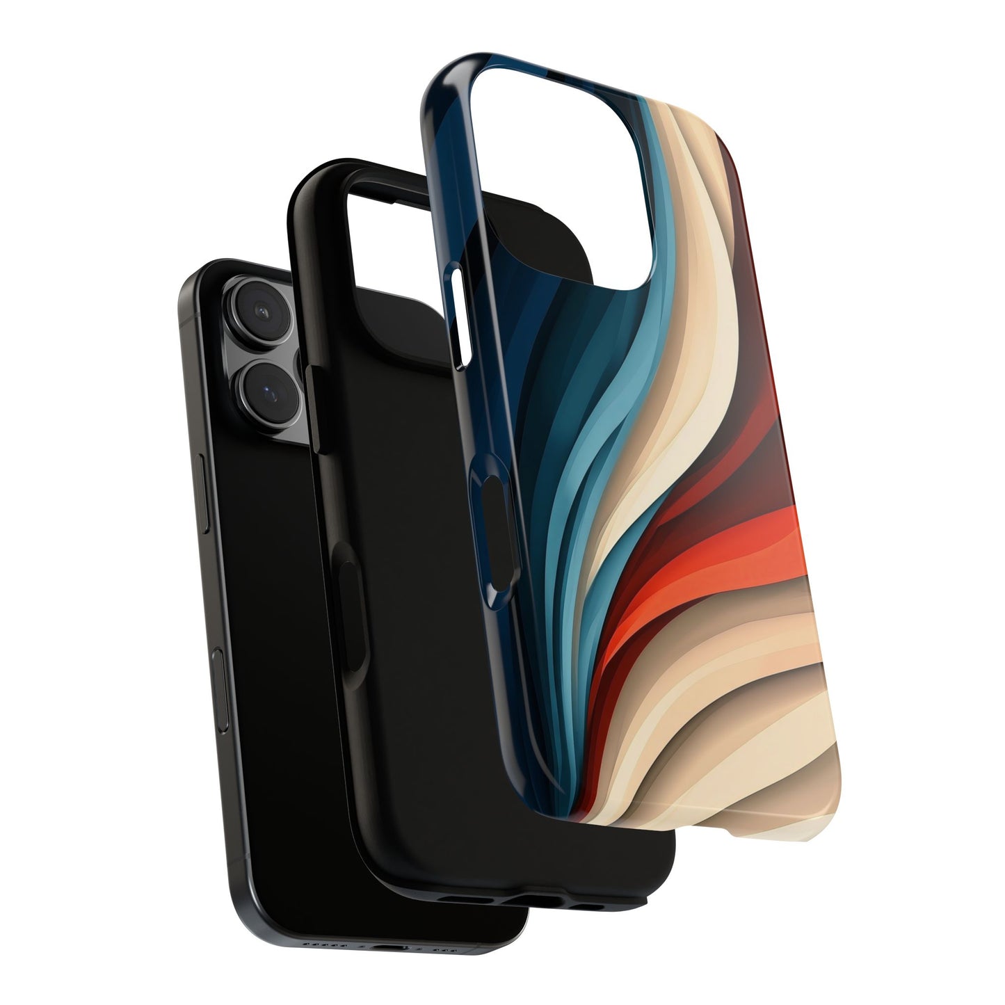 Velvet Waves – Abstract Flow Phone Case for iPhone, Samsung & Pixel