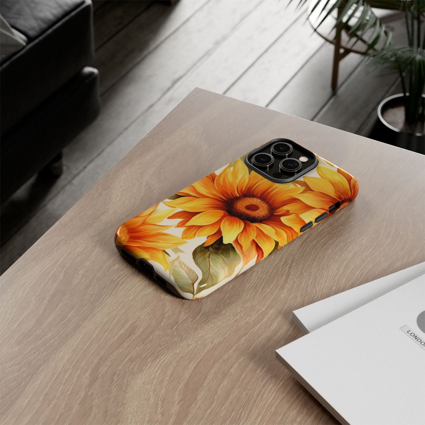 Golden Sunflower Glow Mobile Case – Radiant & Elegant