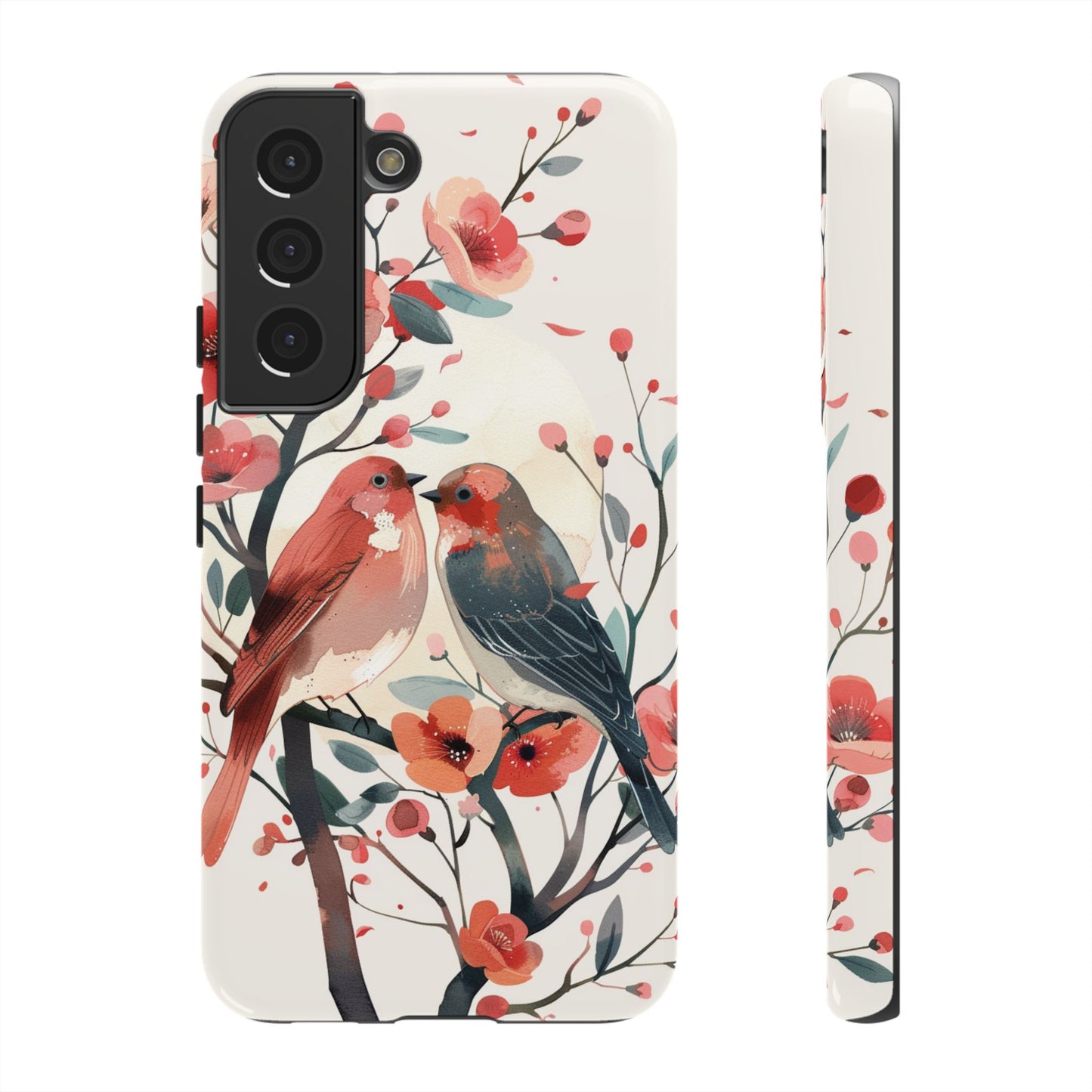 Floral Birds Phone Case β Elegant Nature-Inspired Design for iPhone, Samsung & Google Pixel