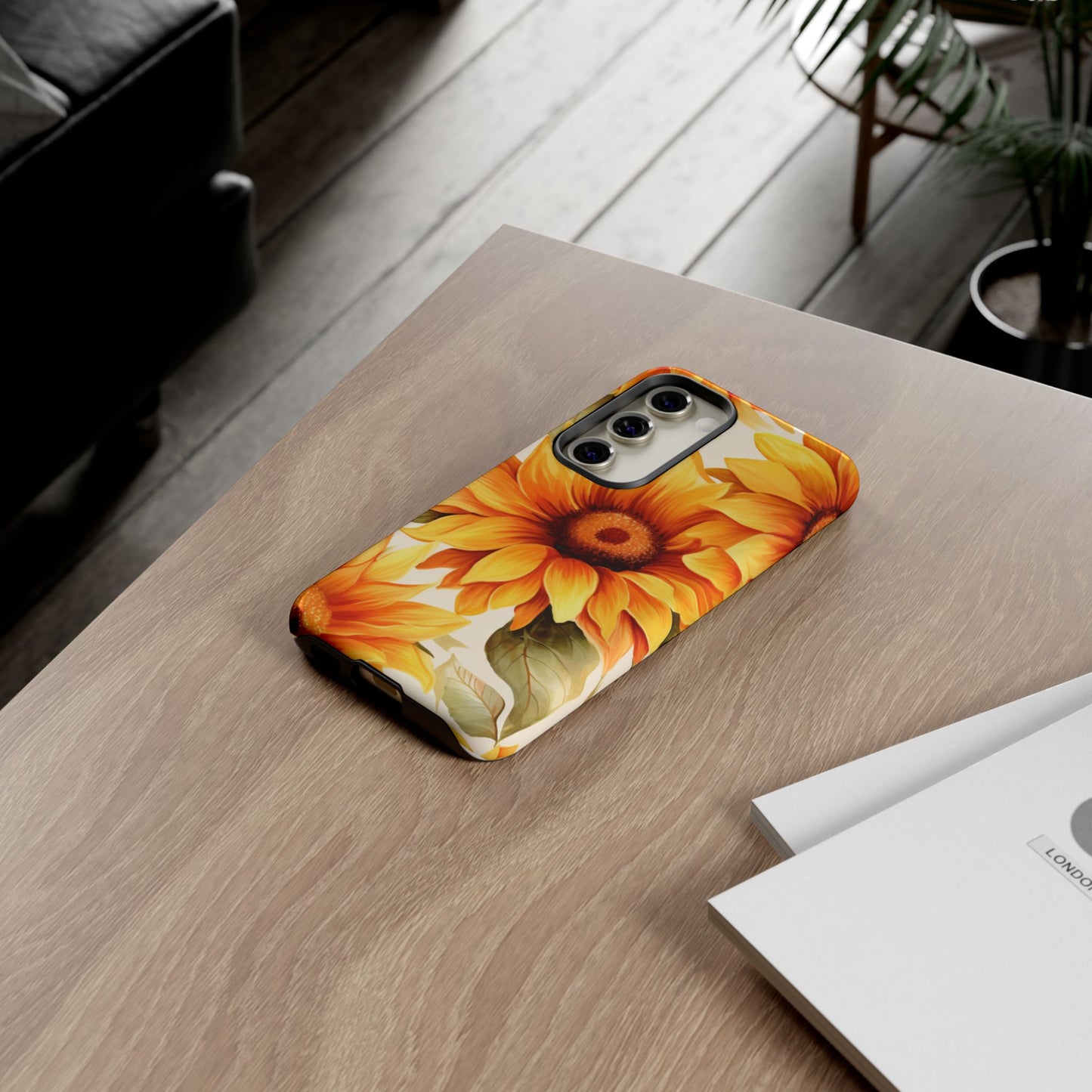 Golden Sunflower Glow Mobile Case – Radiant & Elegant