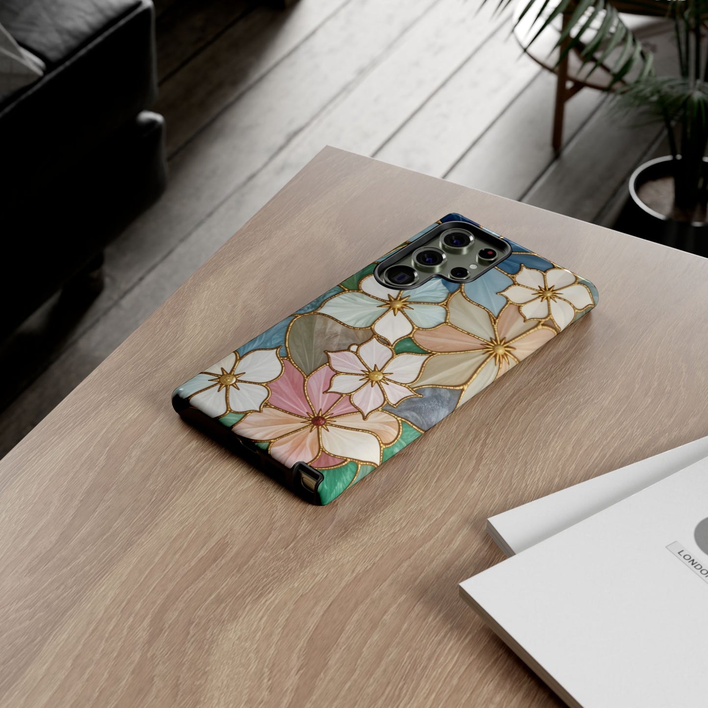 Floral Symphony: Stained Glass Elegance