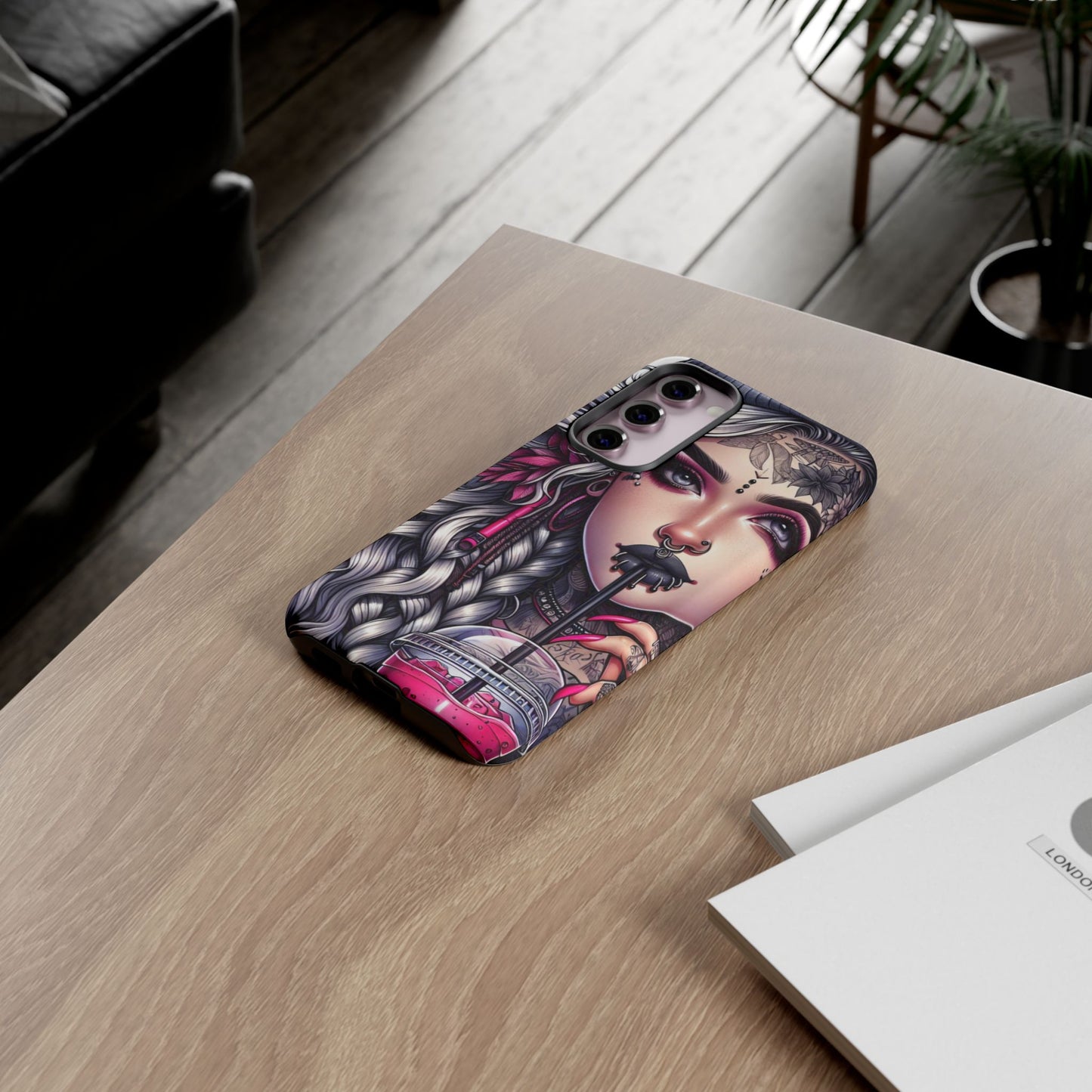 Icy Rebel – Silver Dreads & Edgy Street Chic Mobile Cover