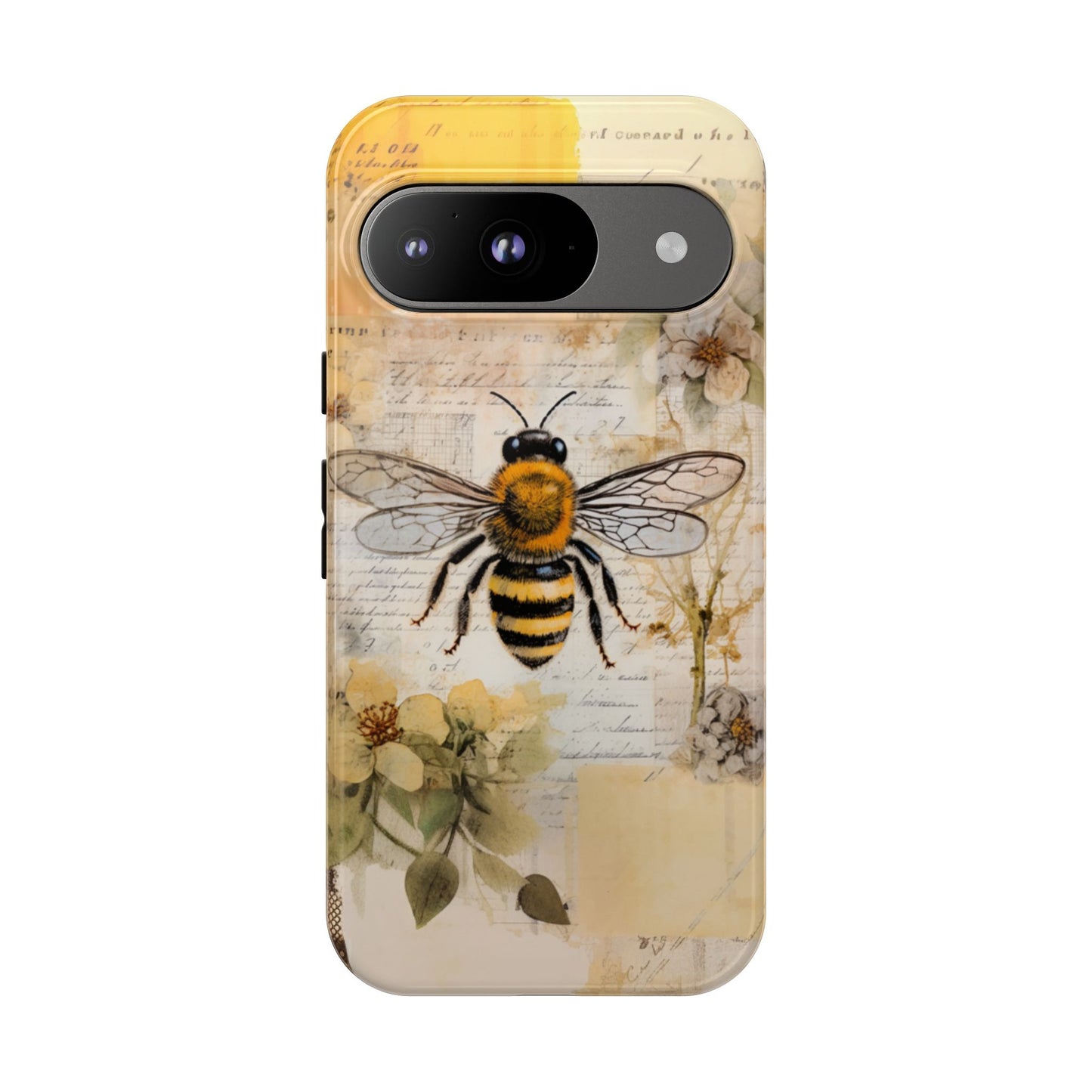 Honey Bee Print Phone Case - iPhone, Samsung & Google Pixel Cover - Artistic Phone Case, Insect Lover Gift