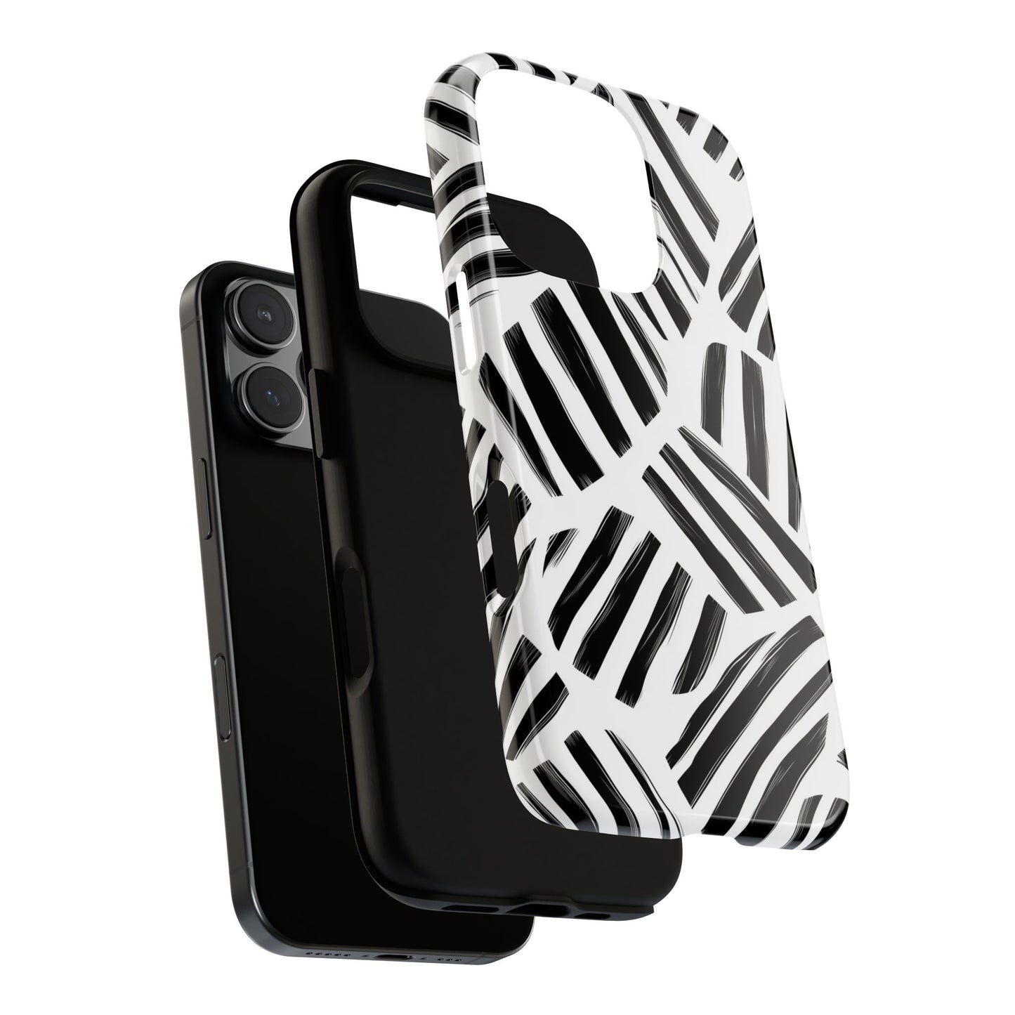 Sleek Noir Striped Phone Case for iPhone, google Pixel & Samsung