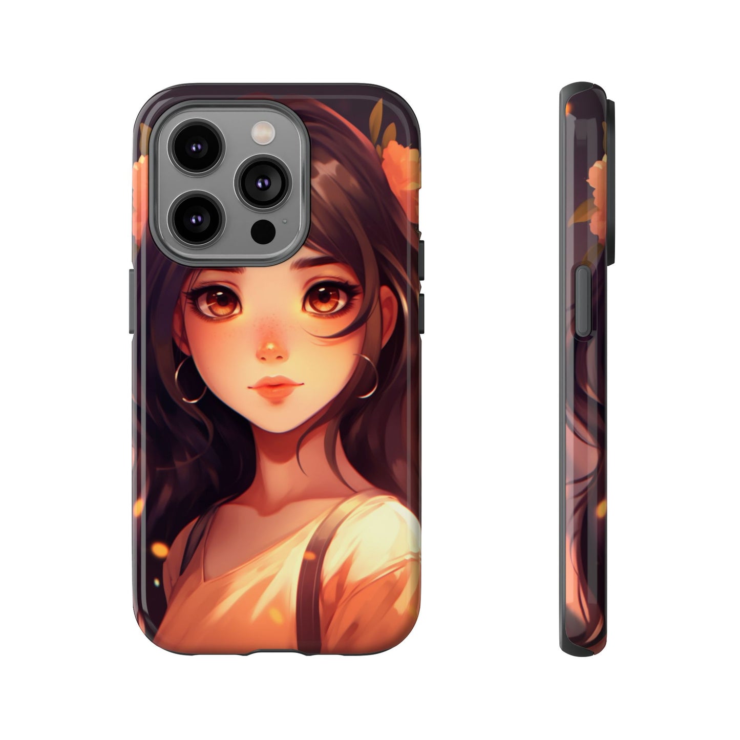 Anime Girl Phone Case - Cute Aesthetic Cover for iPhone, Samsung & Google Pixel, Kawaii Phone Case, Girly Phone Case, Anime Lover Gift