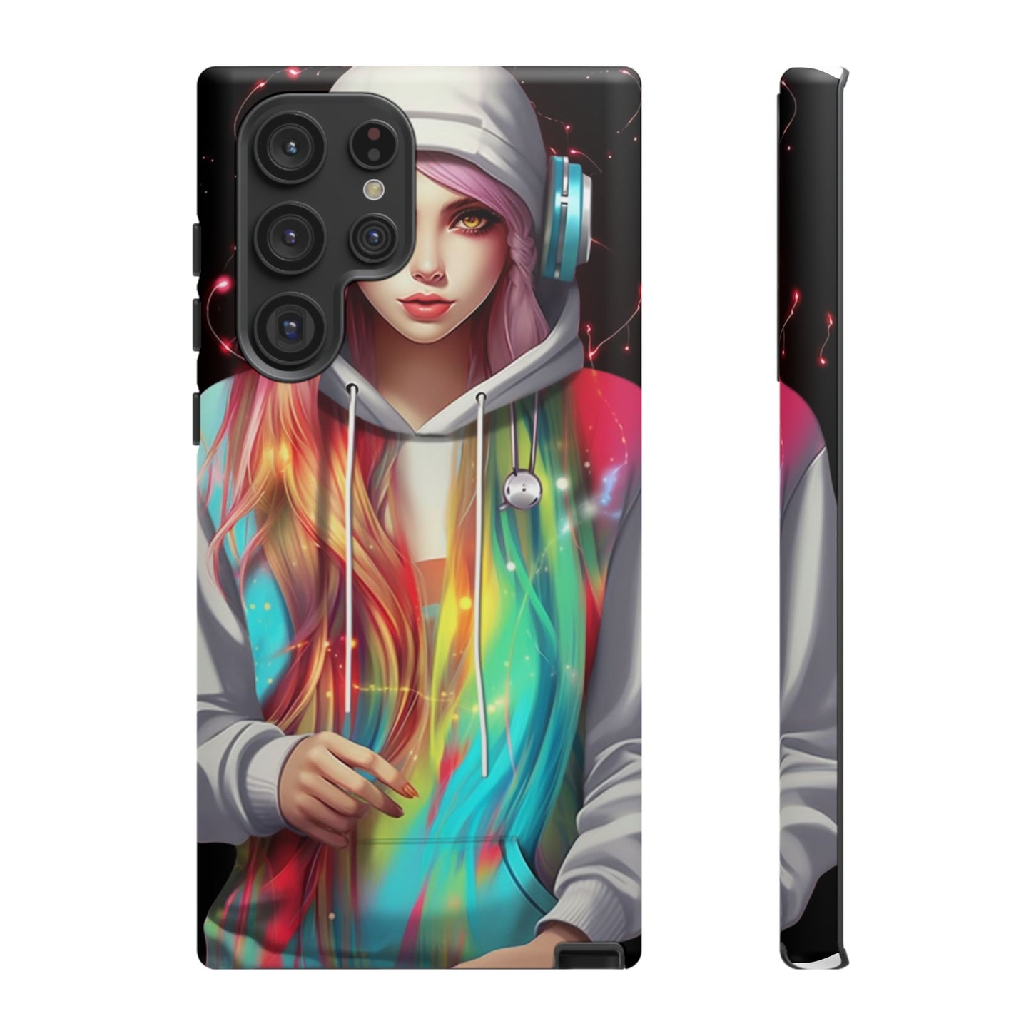 Anime Girl Phone Case - Cute Aesthetic Cover for iPhone, Samsung & Google Pixel, Girly Phone Case, Kawaii Phone Case, Anime Lover Gift