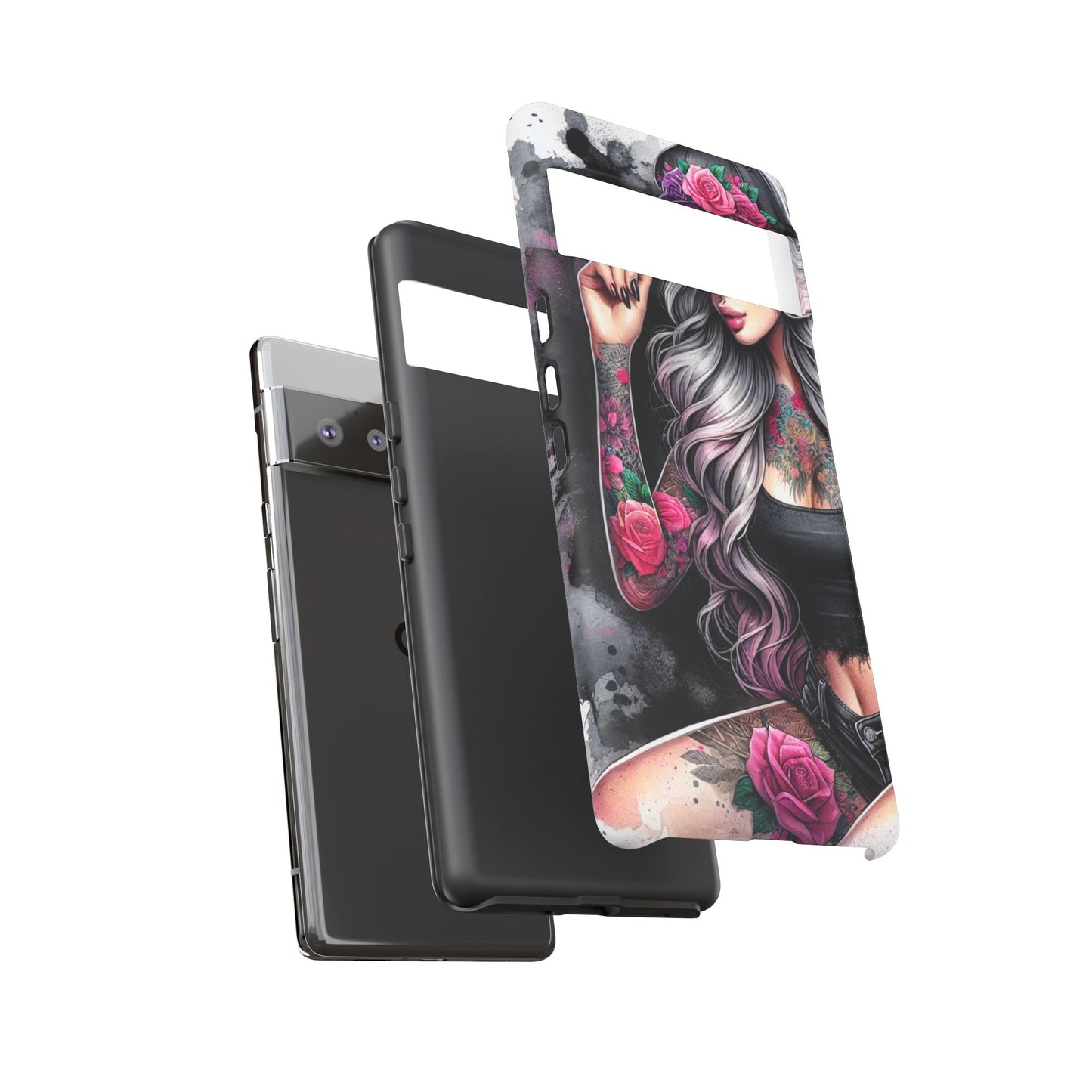 Ink & Roses – Edgy Floral Rebel Mobile Cover
