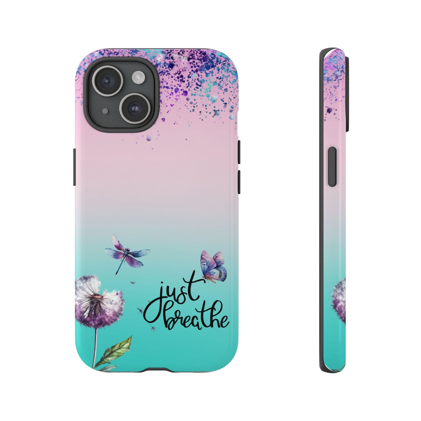 Just Breathe Phone Case - Aesthetic Minimalist Cover for iPhone, Samsung & Google Pixel