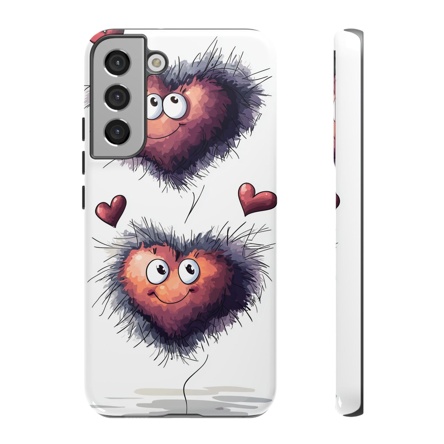Fuzzy Love Hearts - Cute Anime Phone Case for iPhone, Samsung, Google Pixel