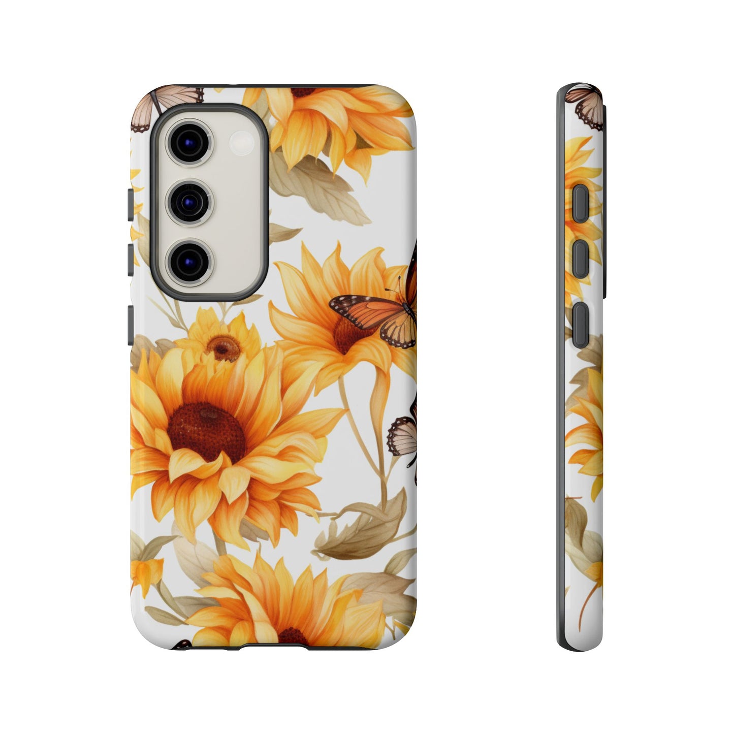 Sunflower & Butterfly Aesthetic Mobile Case – Bright & Nature-Inspired