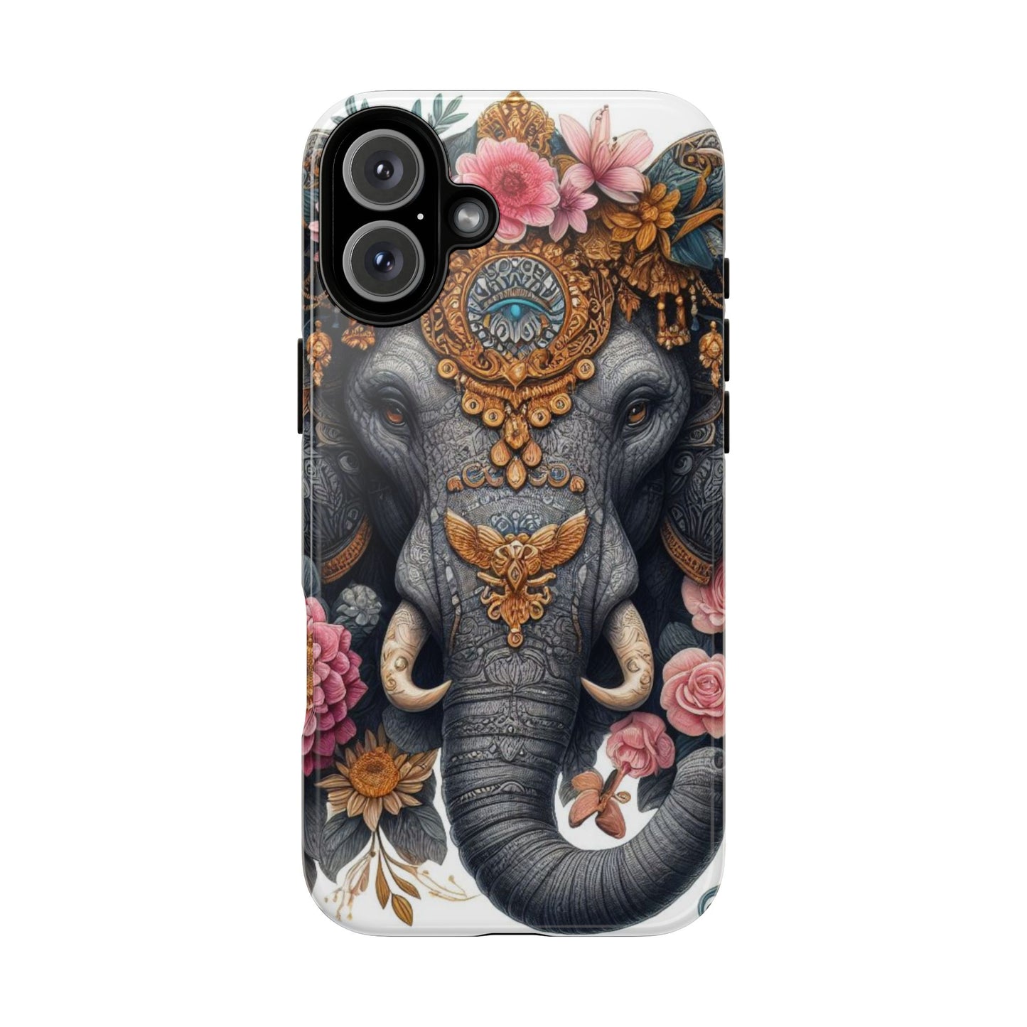 Golden Royal Elephant Mobile Cover – Luxurious Ornate Art