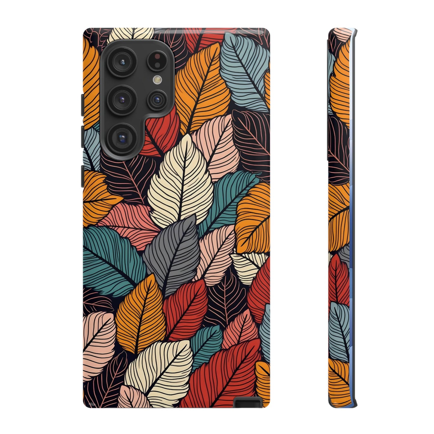 Colorful Abstract Leaves Pattern Design
