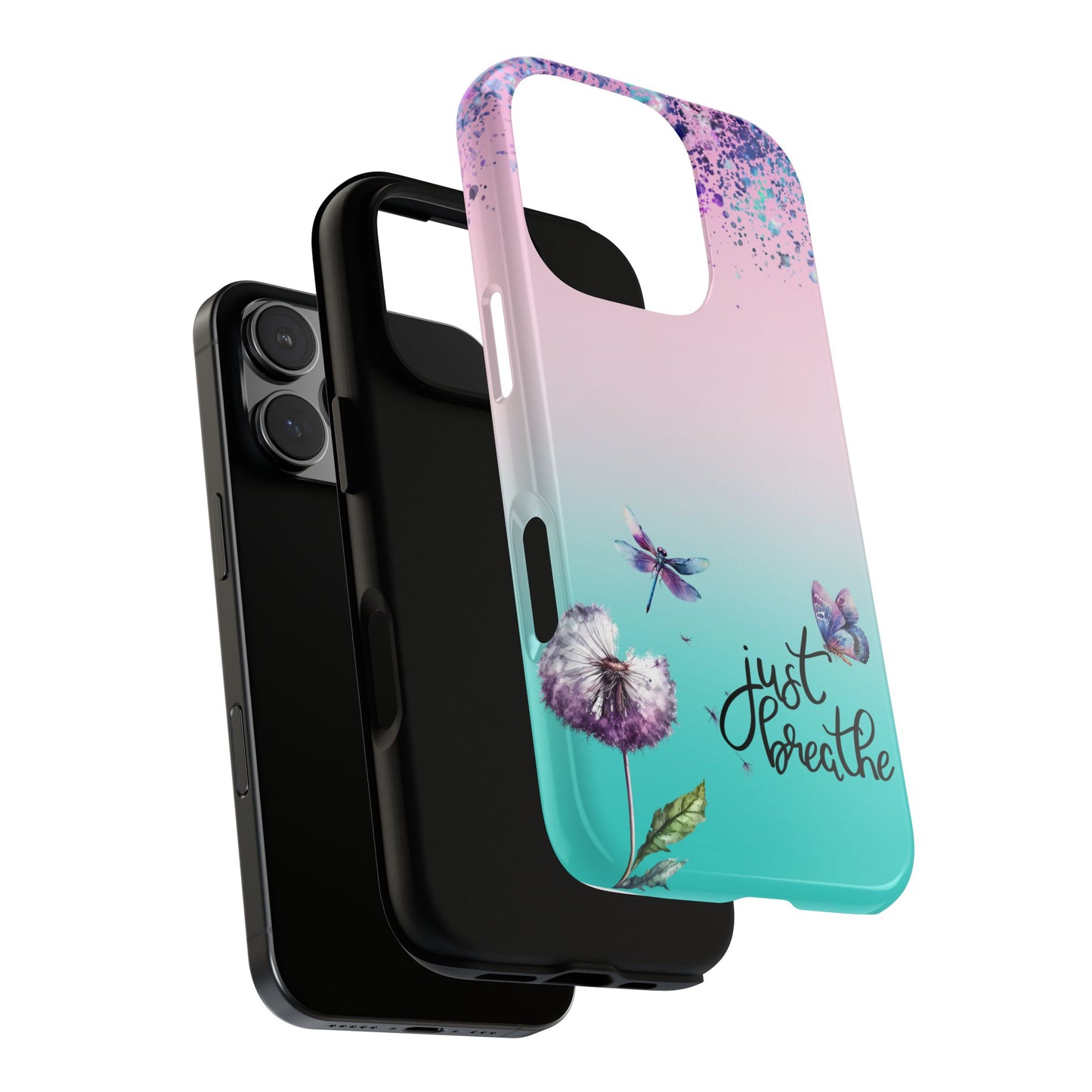Just Breathe Phone Case - Aesthetic Minimalist Cover for iPhone, Samsung & Google Pixel