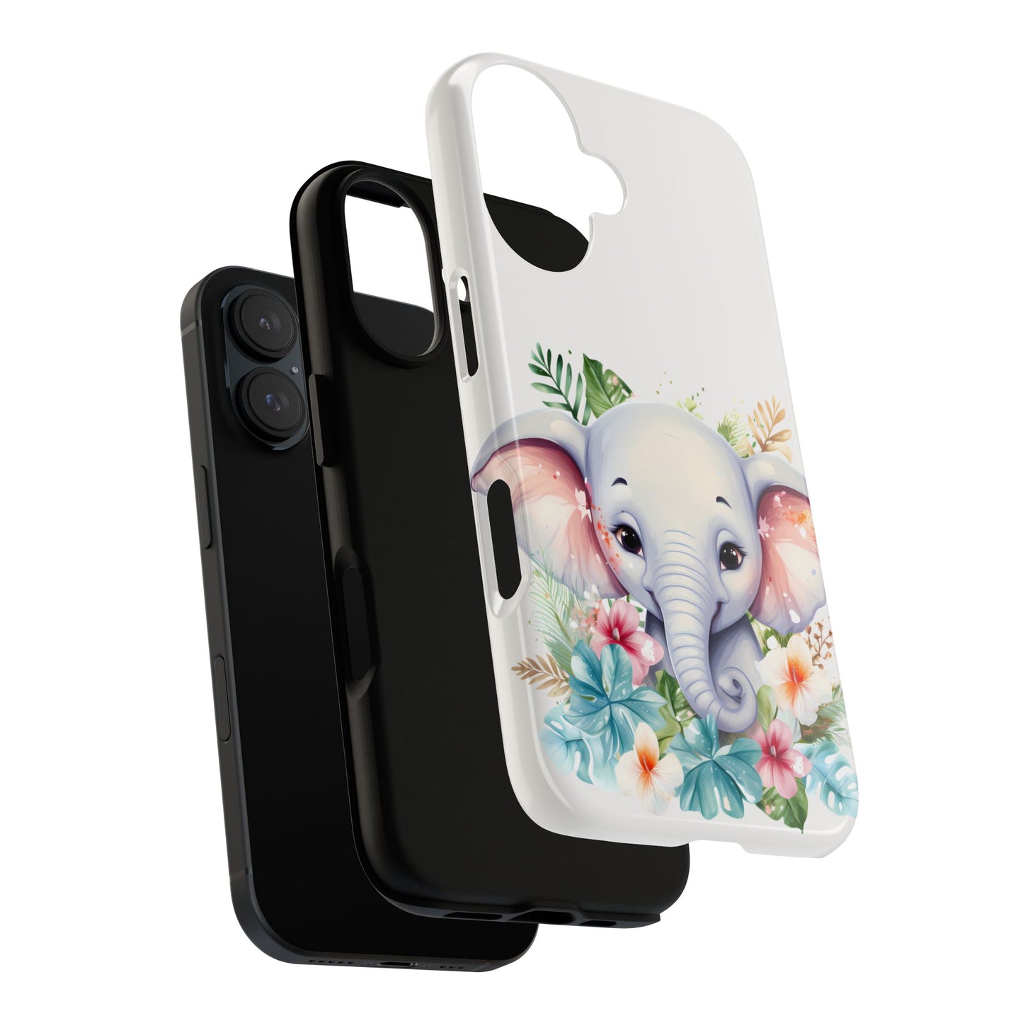 Adorable Baby Elephant Mobile Cover – Floral Fantasy Art