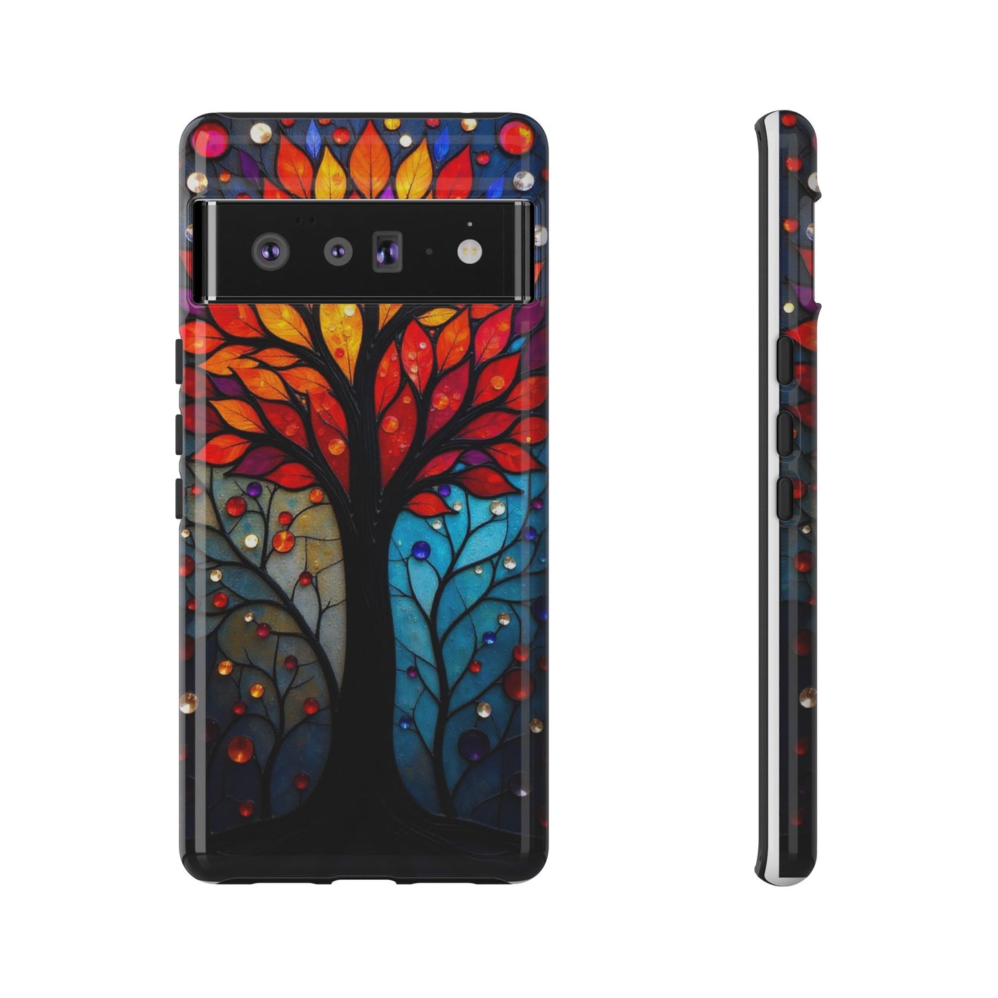 Stained Glass Tree: Vibrant Elegance for Your Case