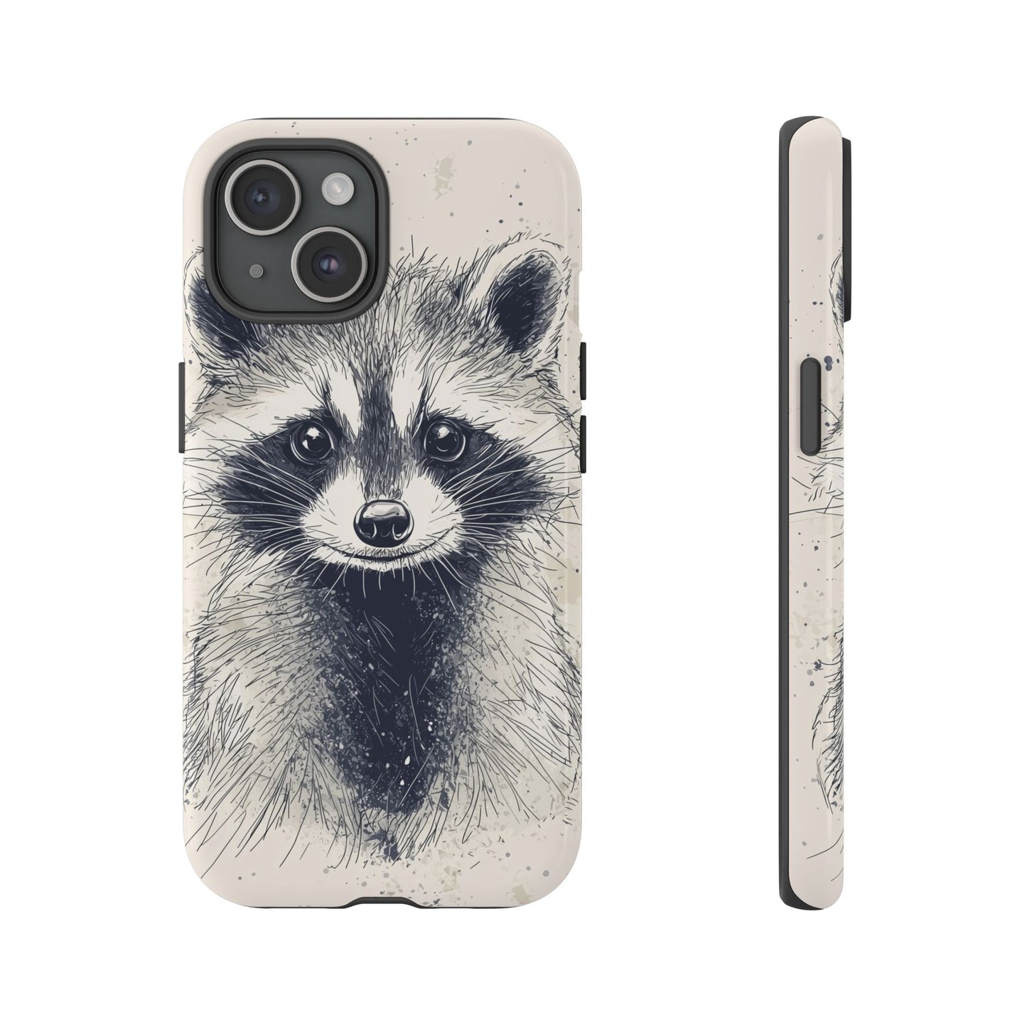Midnight Mischief: Raccoon Portrait Phone Case for iPhone, Samsung & Pixel