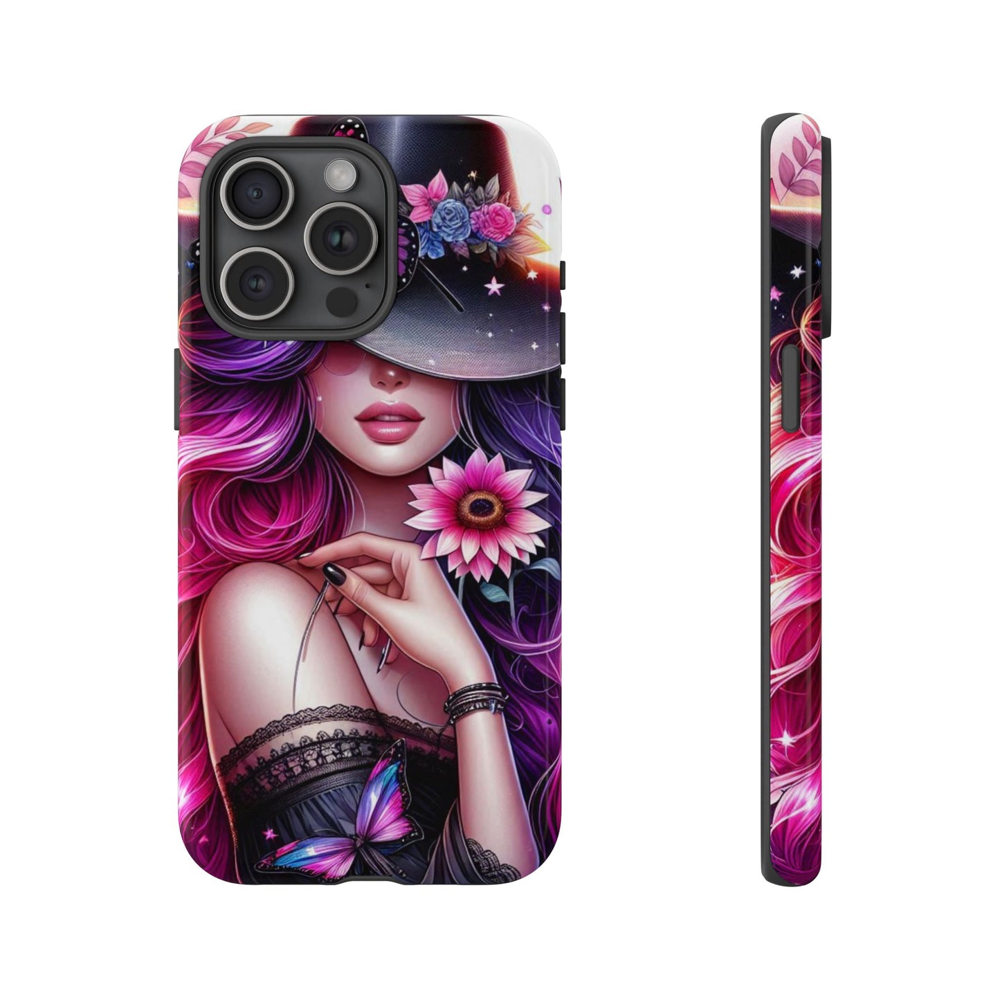 Celestial Charm – Cosmic Cowgirl & Butterfly Magic Mobile Cover
