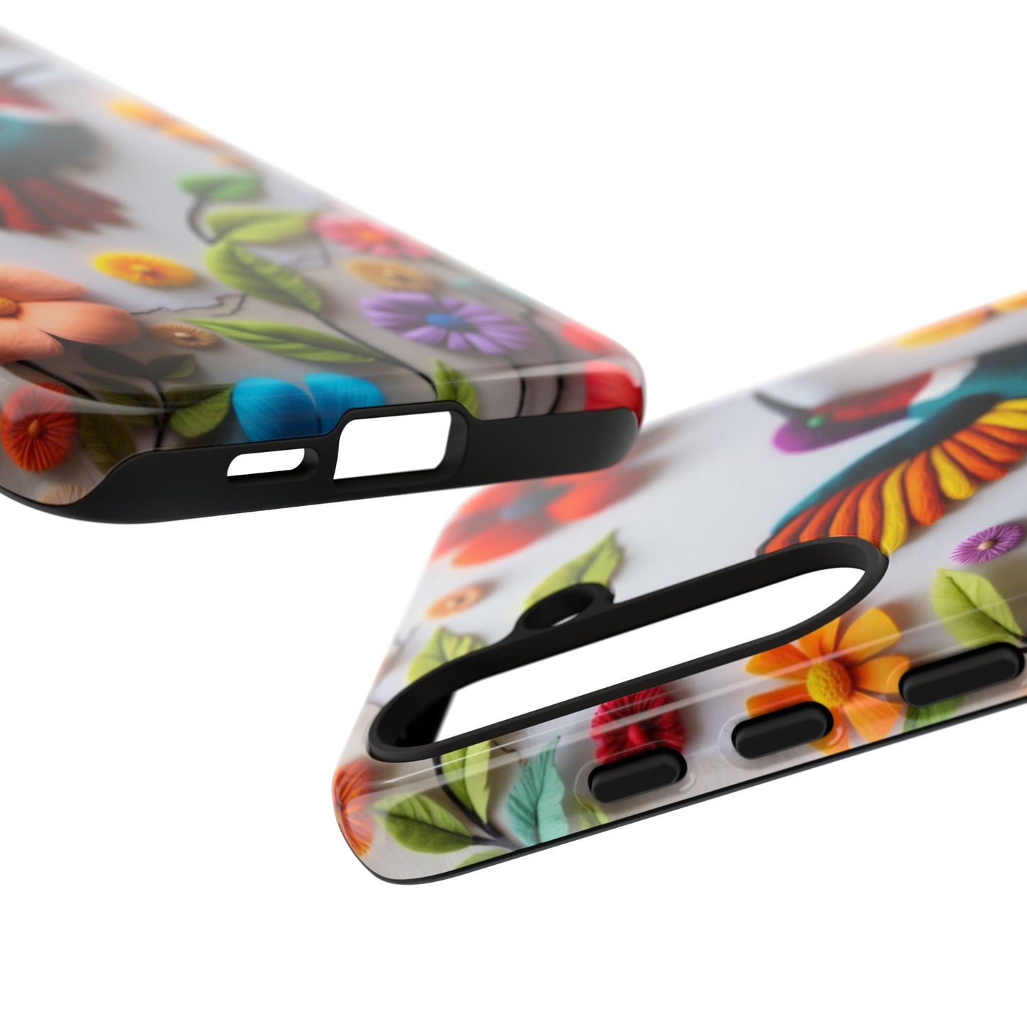 Embroidered Hummingbird with Floral Design | Nature's Elegant Stitch | iPhone 16 Pro