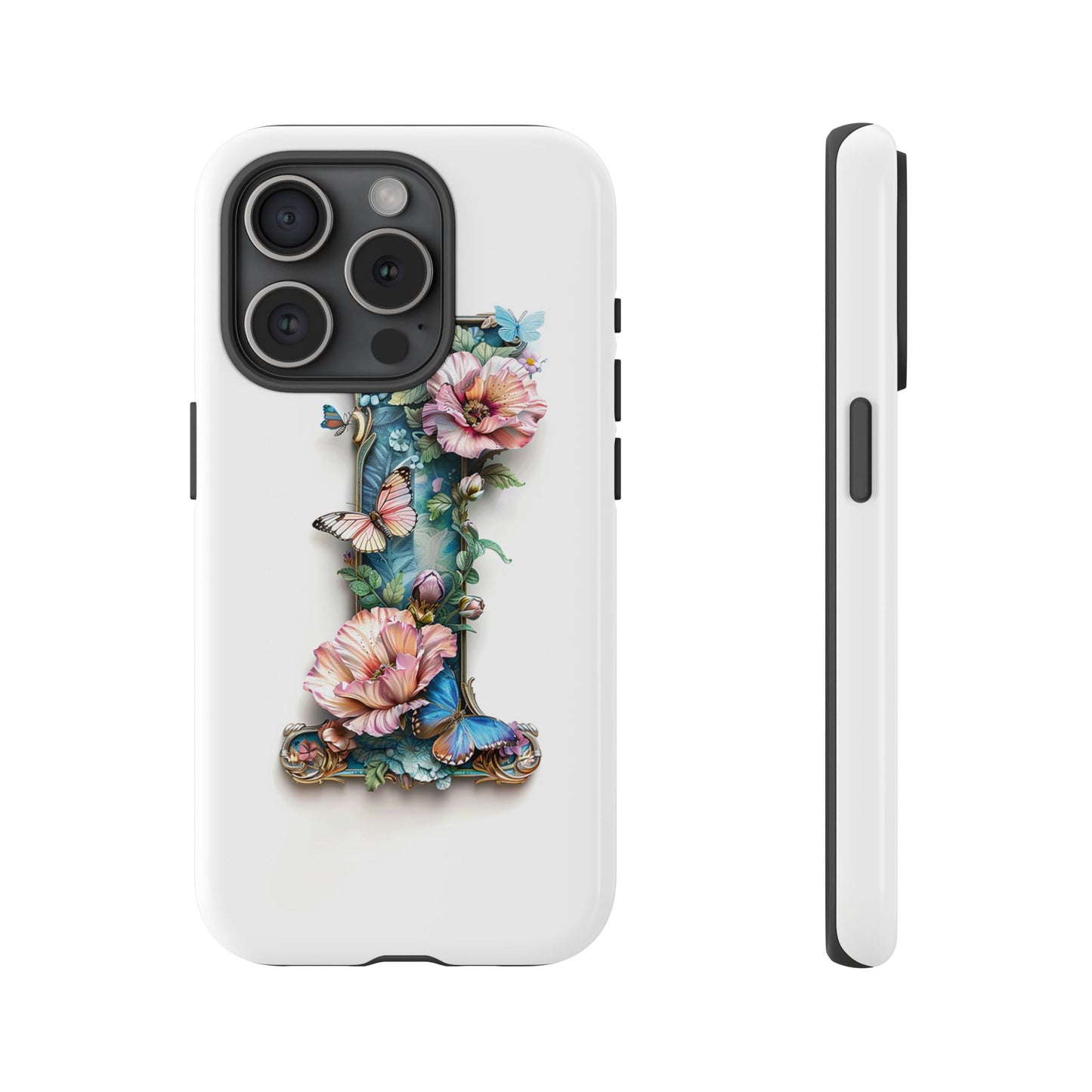 Floral Letter I Phone Case β Personalized Aesthetic Cover for iPhone, Samsung & Google Pixel