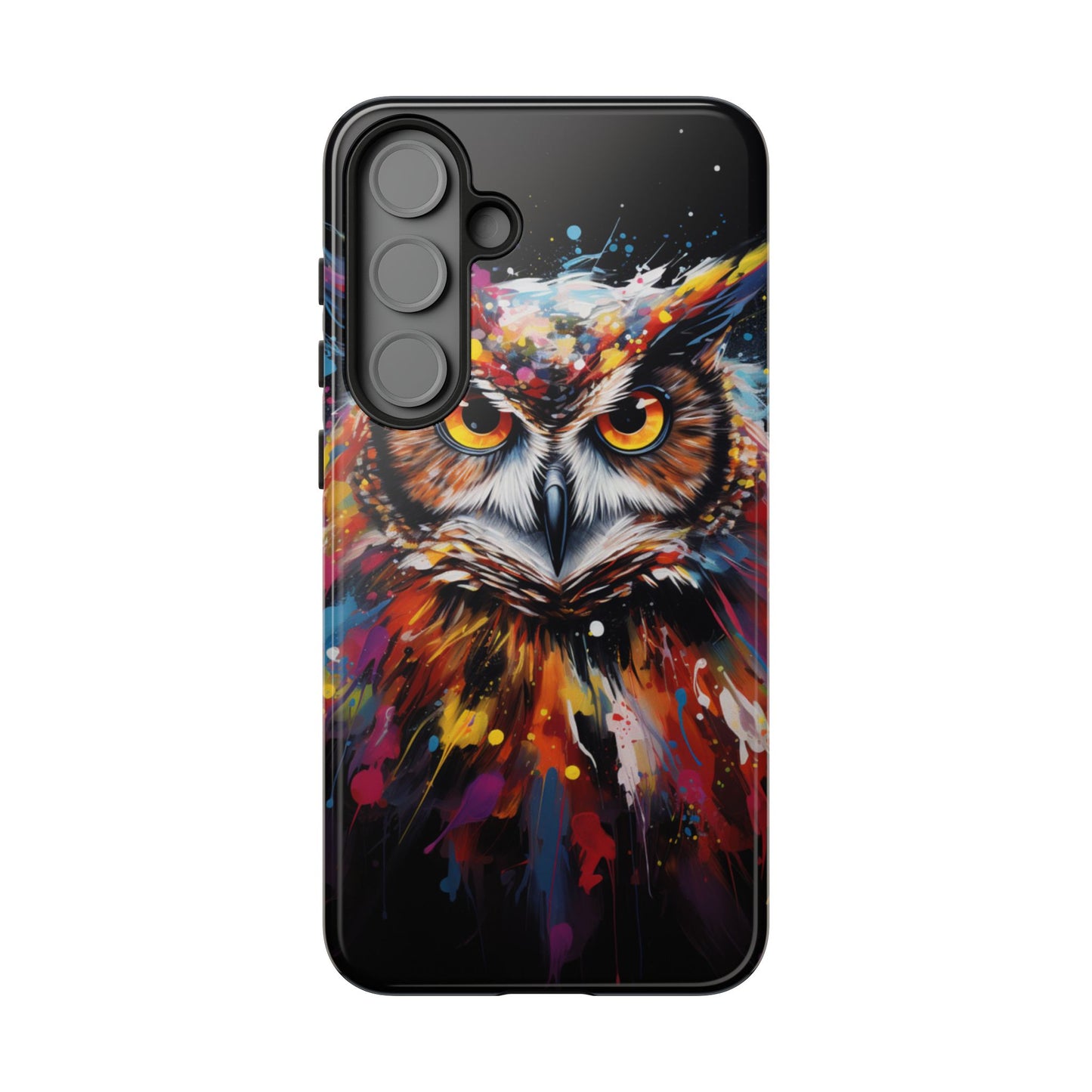 Colorful Owl Print Phone Case - iPhone, Samsung & Google Pixel Cover - Artistic Phone Case, Bird Lover Gift