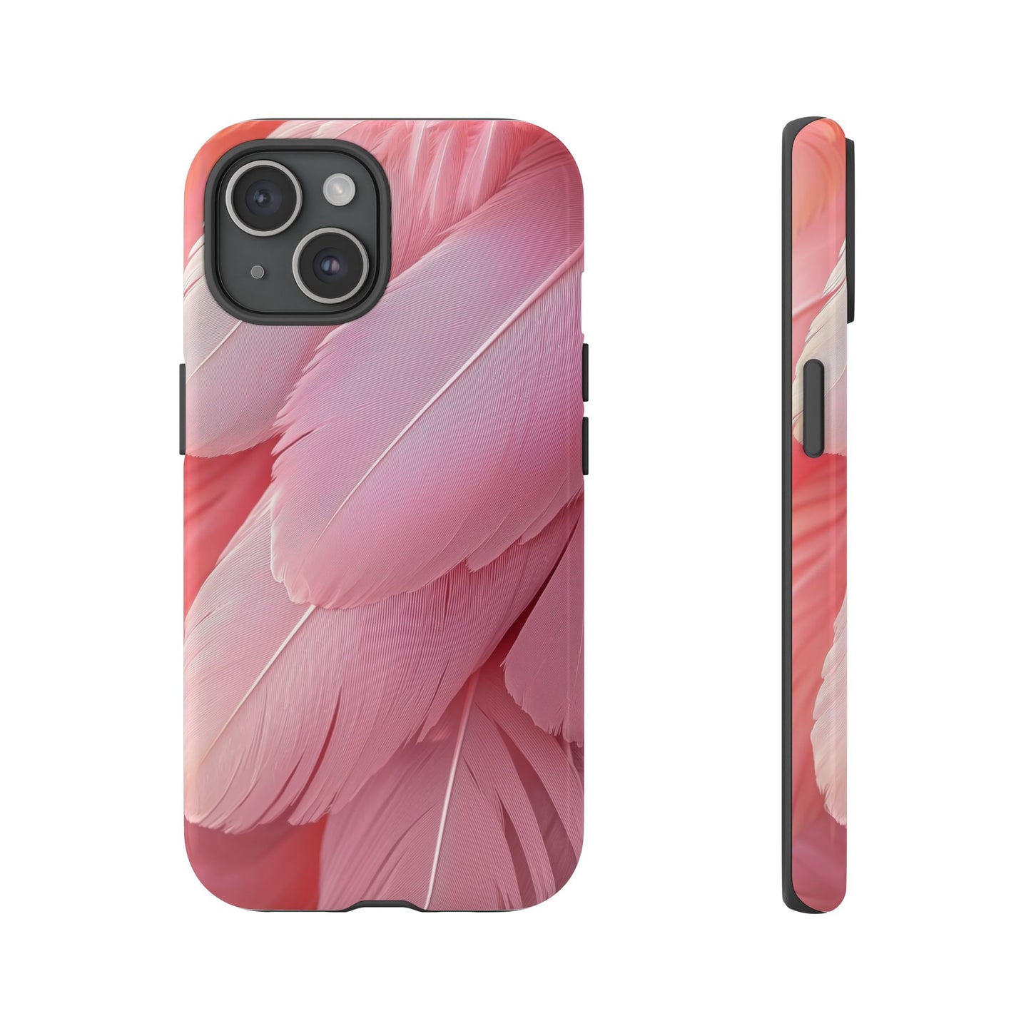 Blush Flamingo Feather Phone Case for iPhone, Samsung & Google Pixel