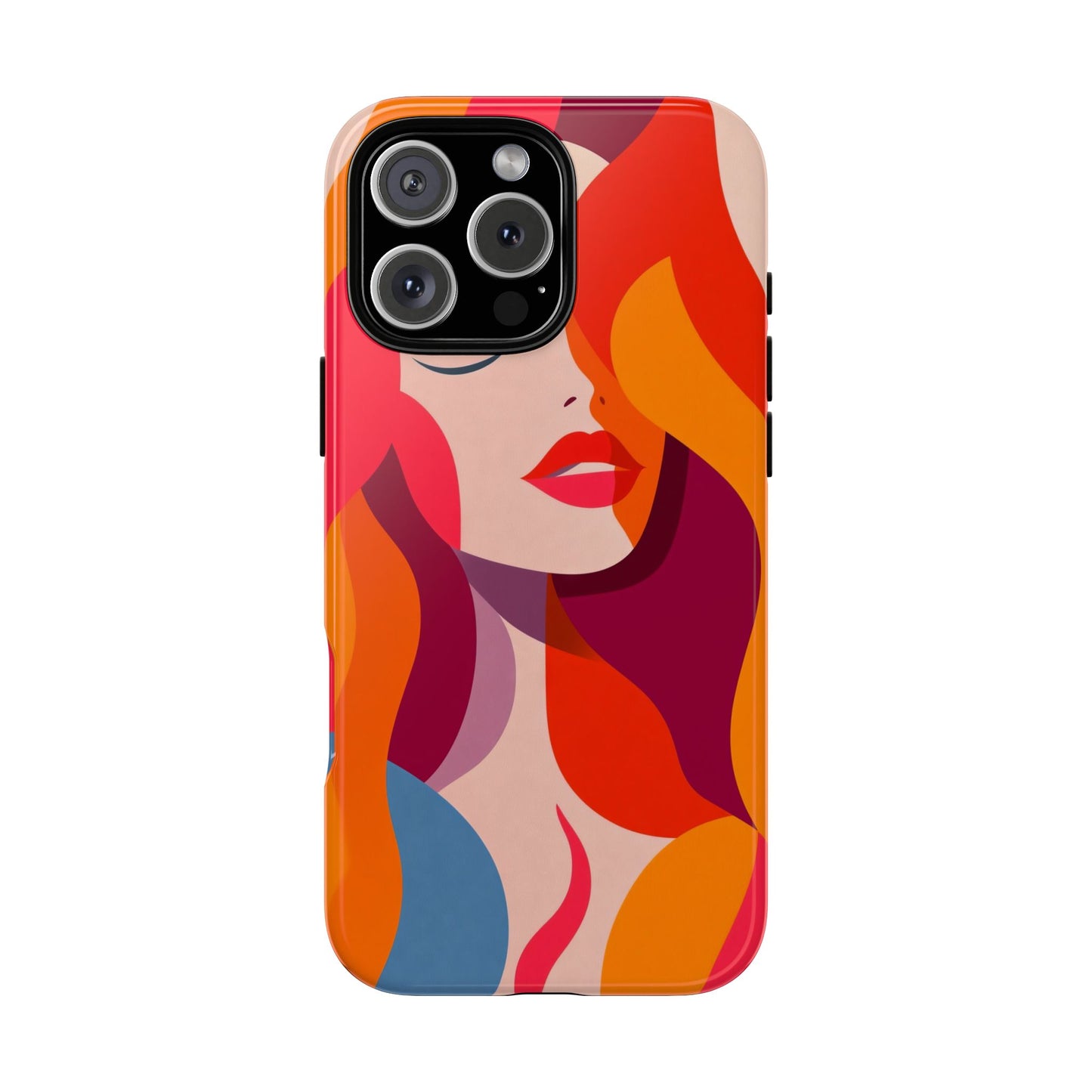 Flame Muse – Abstract Goddess Phone Case for iPhone, Samsung & Pixel
