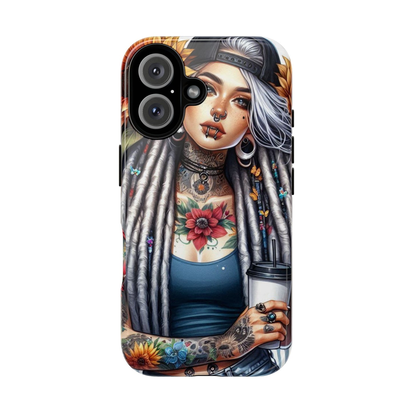 Sunflower Queen – Boho Rebel Tattoo Mobile Cover