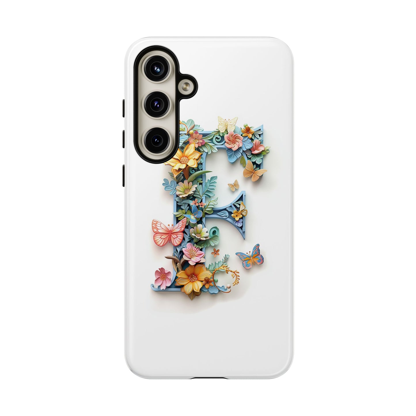 Floral Letter F Phone Case β Personalized Aesthetic Cover for iPhone, Samsung & Google Pixel