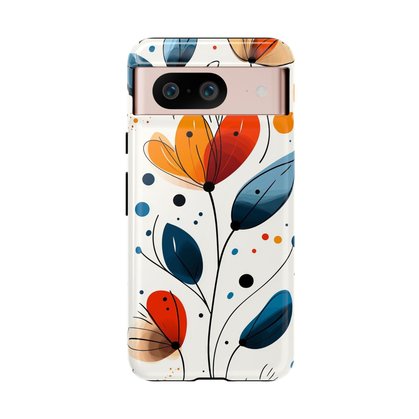 Floral Phone Case for iPhone, Samsung & Pixel | Abstract Colorful Flower Design | Vibrant Botanical Protective Cover