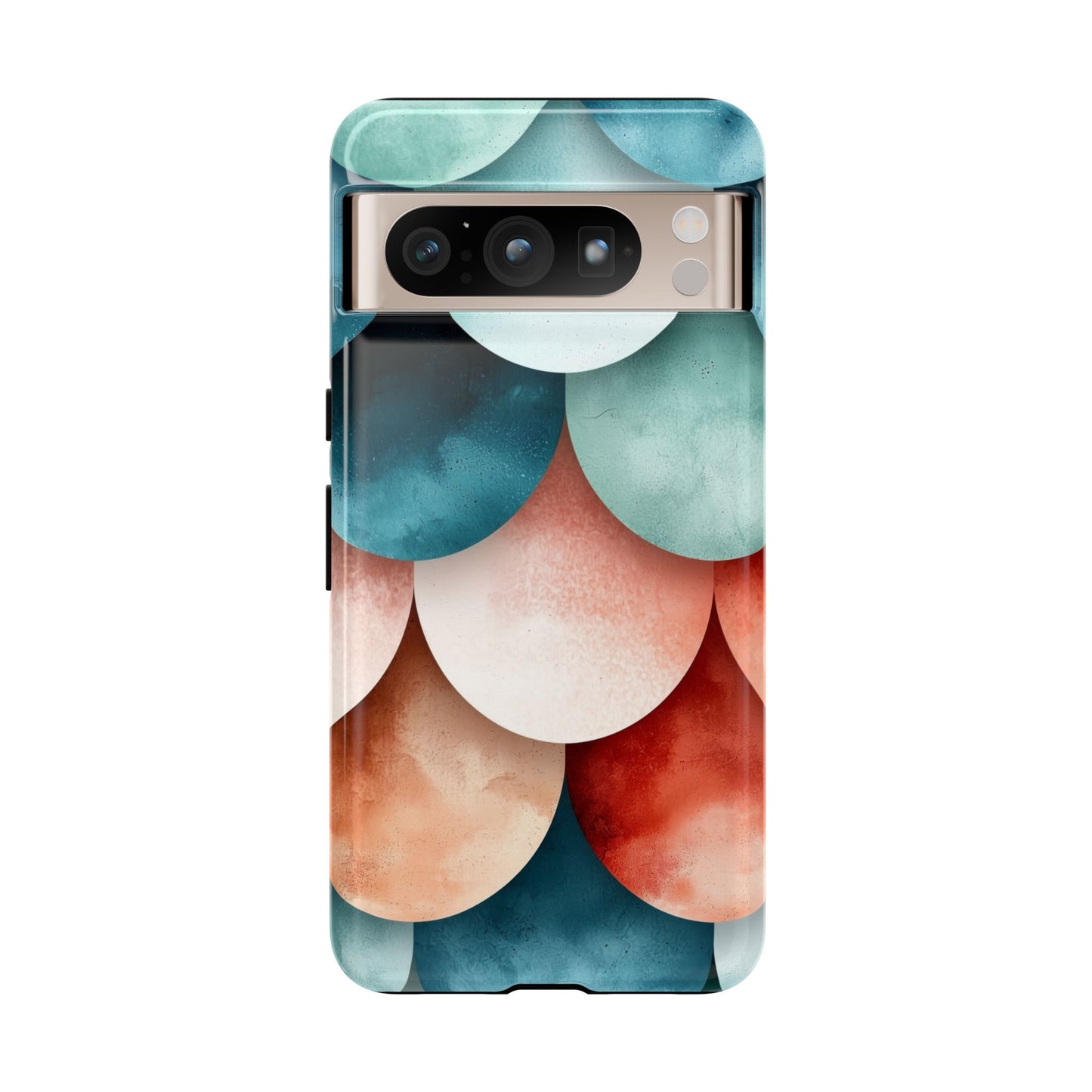 Pastel Scales – Elegant Watercolor Fish Scale Phone Case for iPhone, Pixel & Samsung