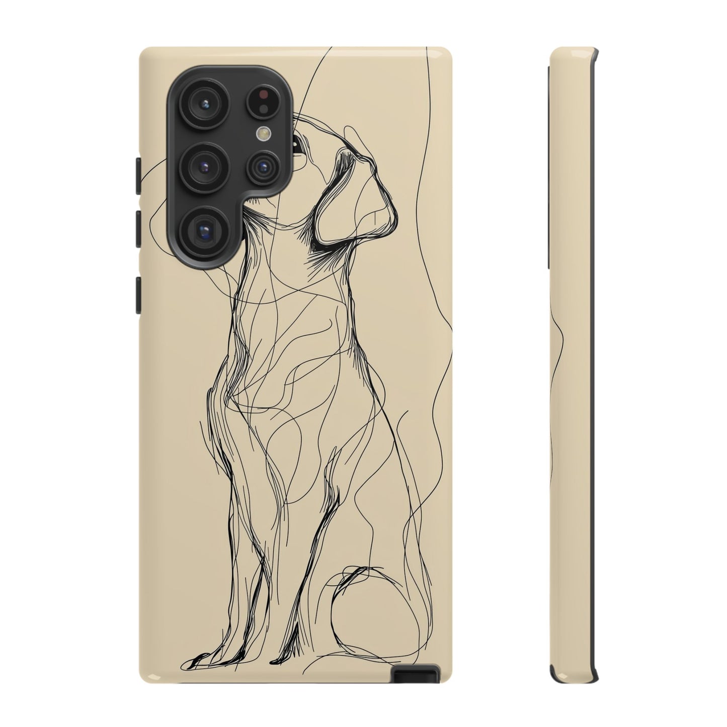 Loyal Lines: Abstract Dog Sketch Phone Case for iPhone, Samsung & Pixel