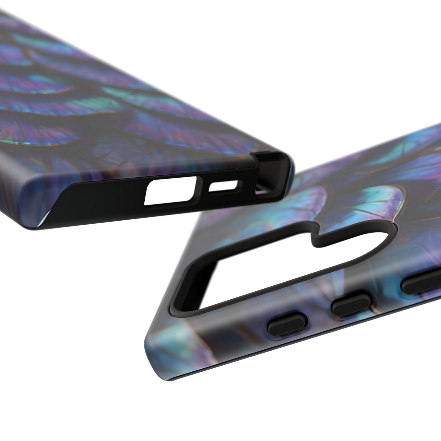 Abstract Macro Shot of Iridescent Butterfly Fish Scales Phone Case Design