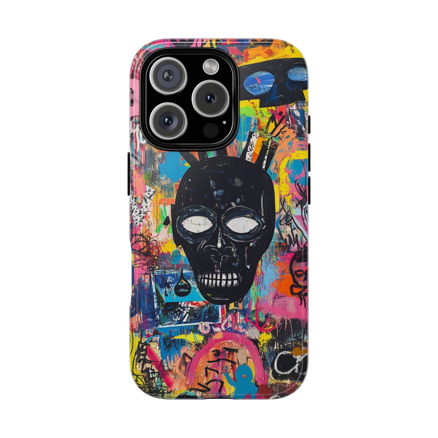 Street Art Phone Case – Basquiat-Inspired Phone Cover– Bold, Graffiti-Inspired Cover - iPhone, Samsung & Google Pixel Cover - Artistic Painting Case, Art Lover Gift