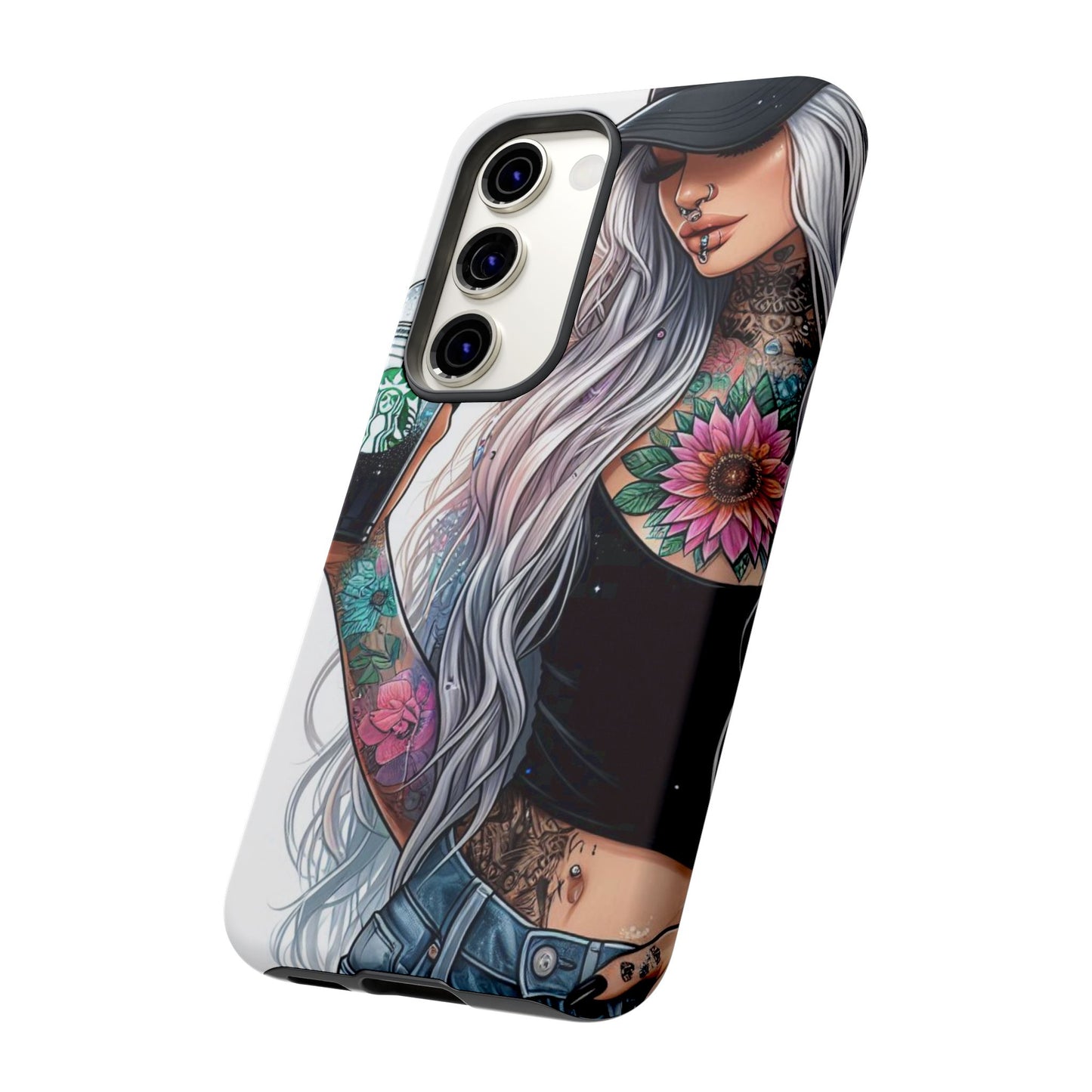 Tattooed Coffee Queen – Edgy Urban Aesthetic Mobile Cover